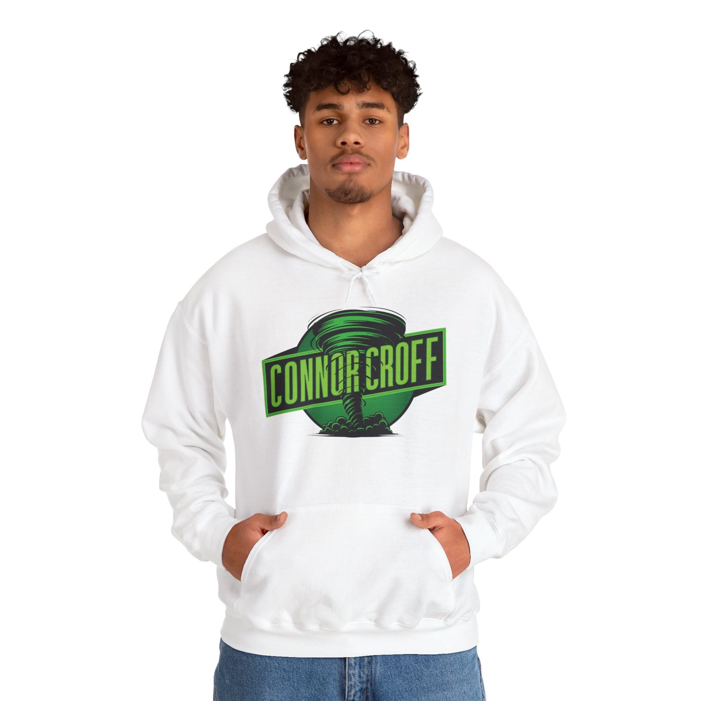Connor Croff Green Circle Logo Unisex Heavy Blend™ Hooded Sweatshirt