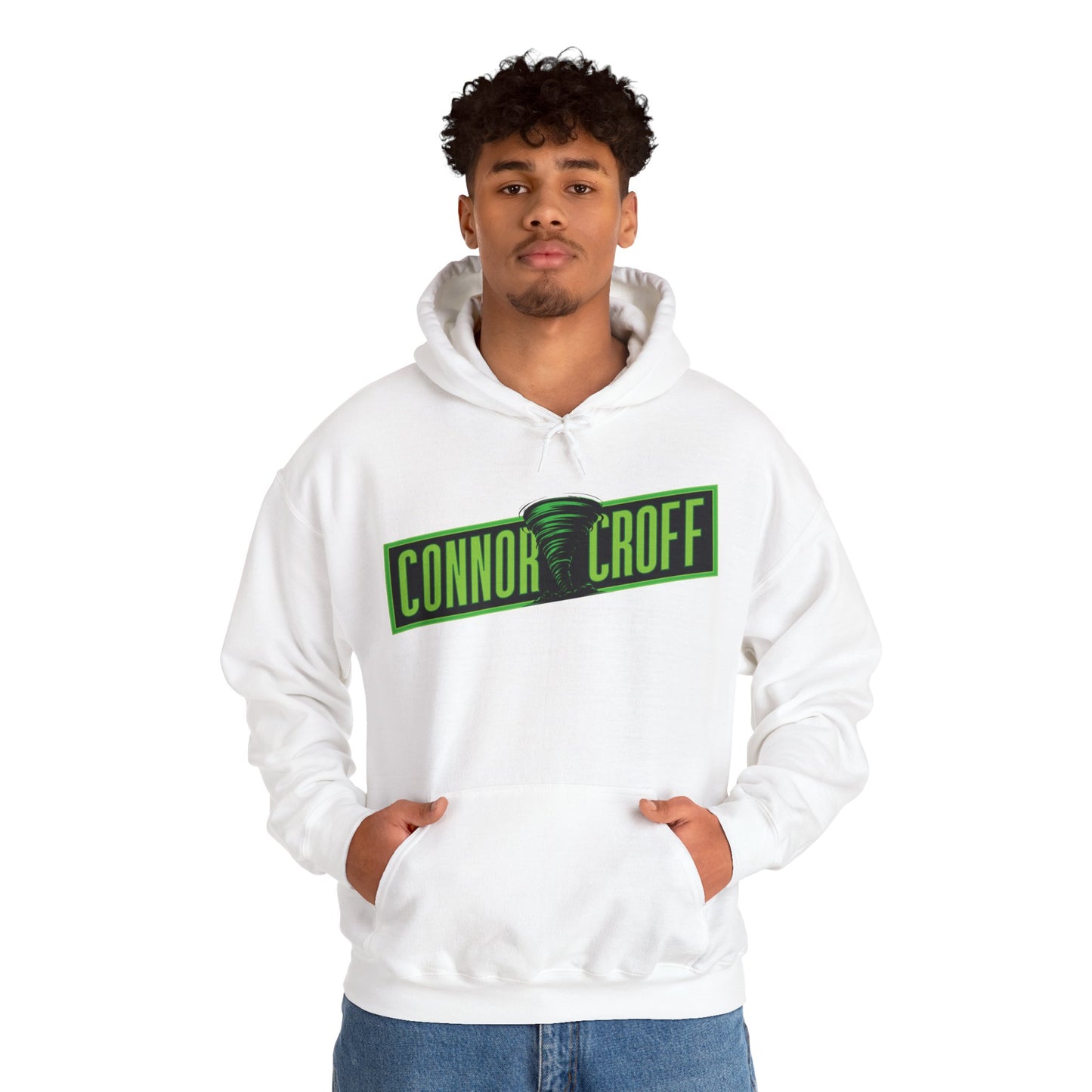 Connor Croff Green Logo Unisex Heavy Blend™ Hooded Sweatshirt