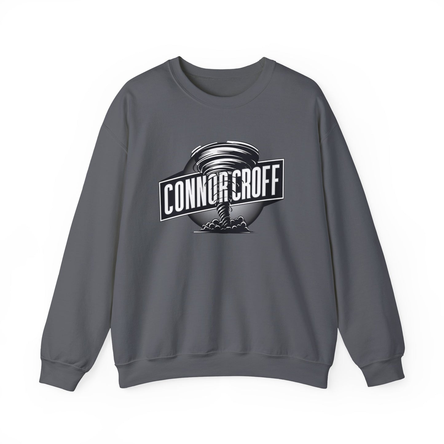 Connor Croff Black White Circle Logo Unisex Heavy Blend™ Crewneck Sweatshirt