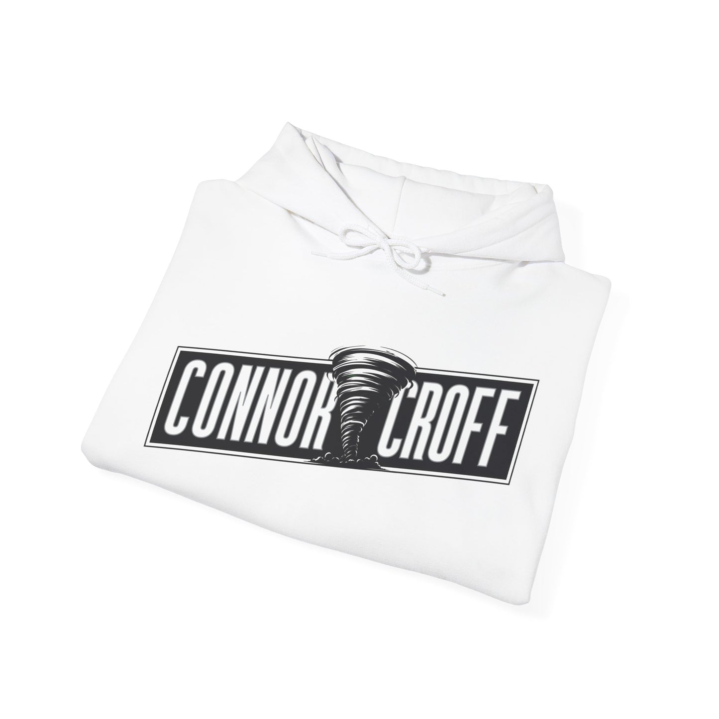 Connor Croff Black White Logo Unisex Heavy Blend™ Hooded Sweatshirt