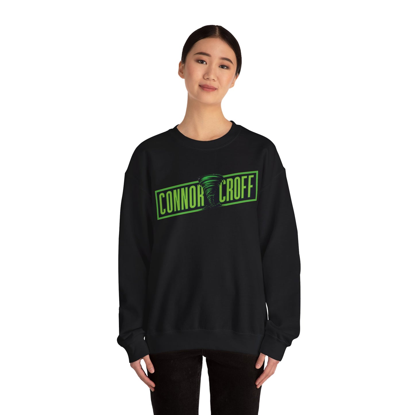 Connor Croff Green Logo Unisex Heavy Blend™ Crewneck Sweatshirt