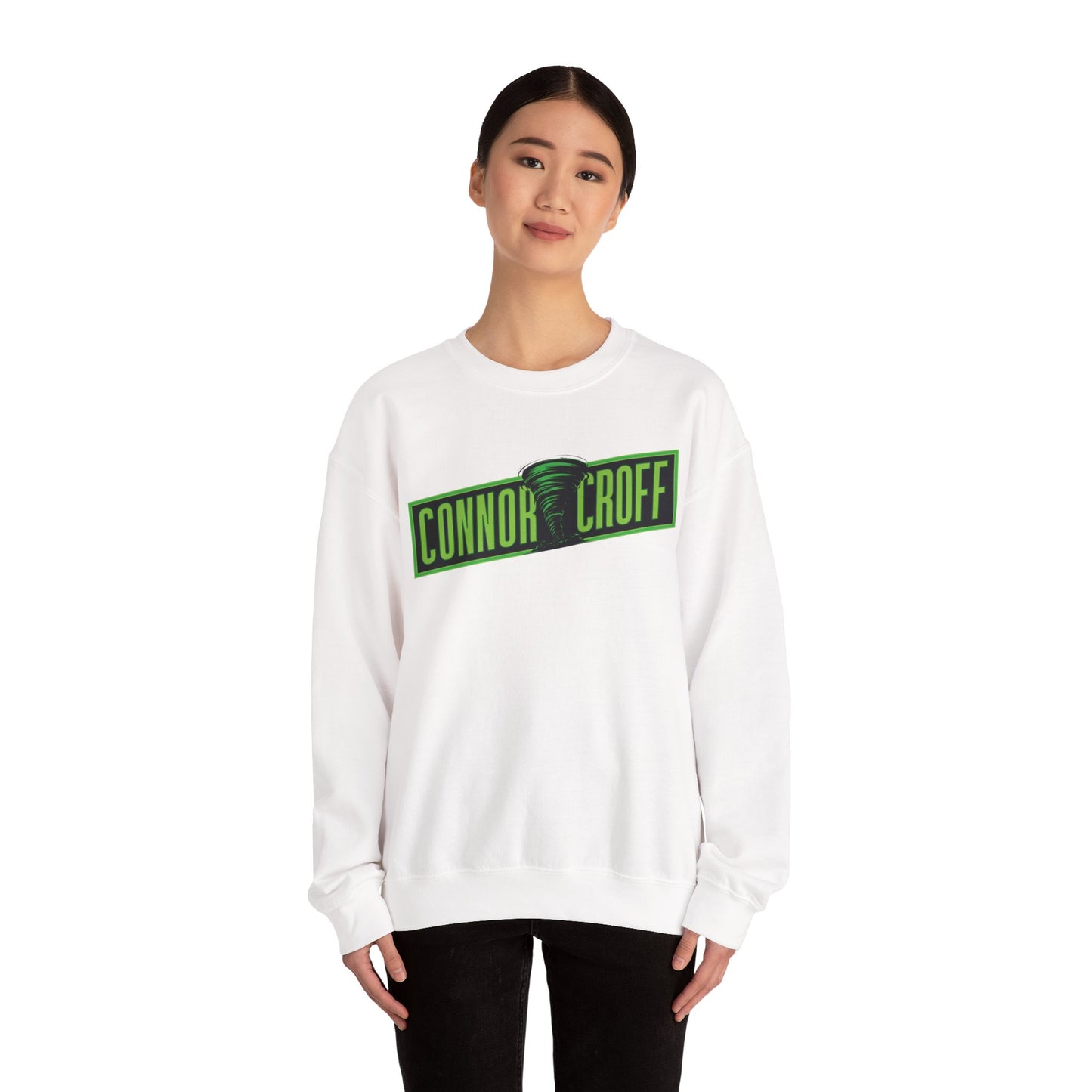 Connor Croff Green Logo Unisex Heavy Blend™ Crewneck Sweatshirt