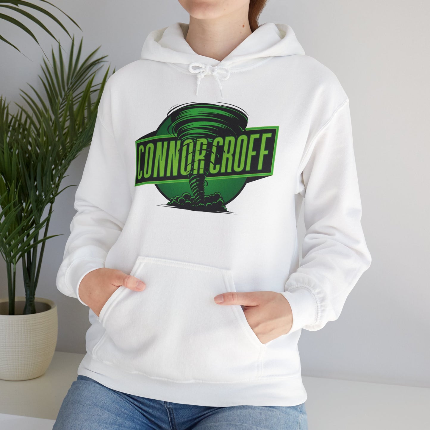 Connor Croff Green Circle Logo Unisex Heavy Blend™ Hooded Sweatshirt