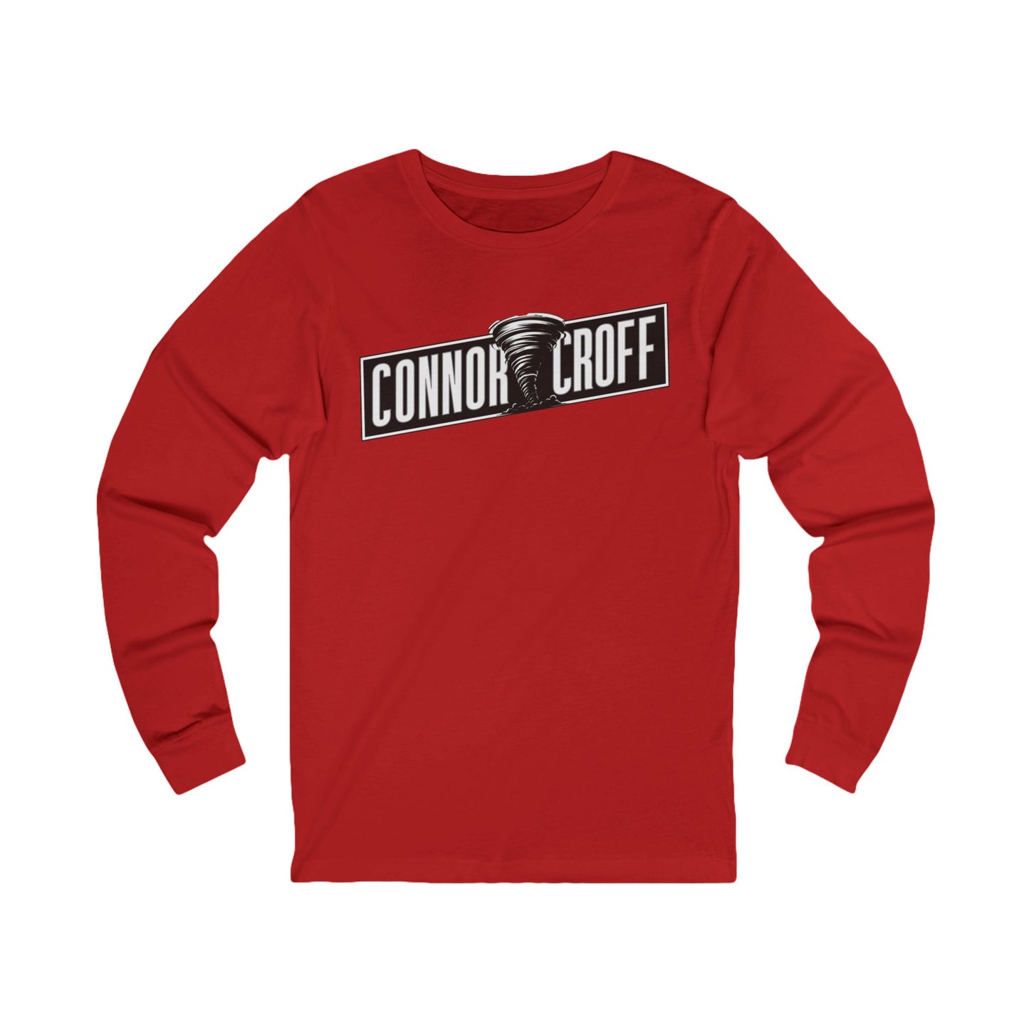 Connor Croff Black White Logo Unisex Jersey Long Sleeve Tee