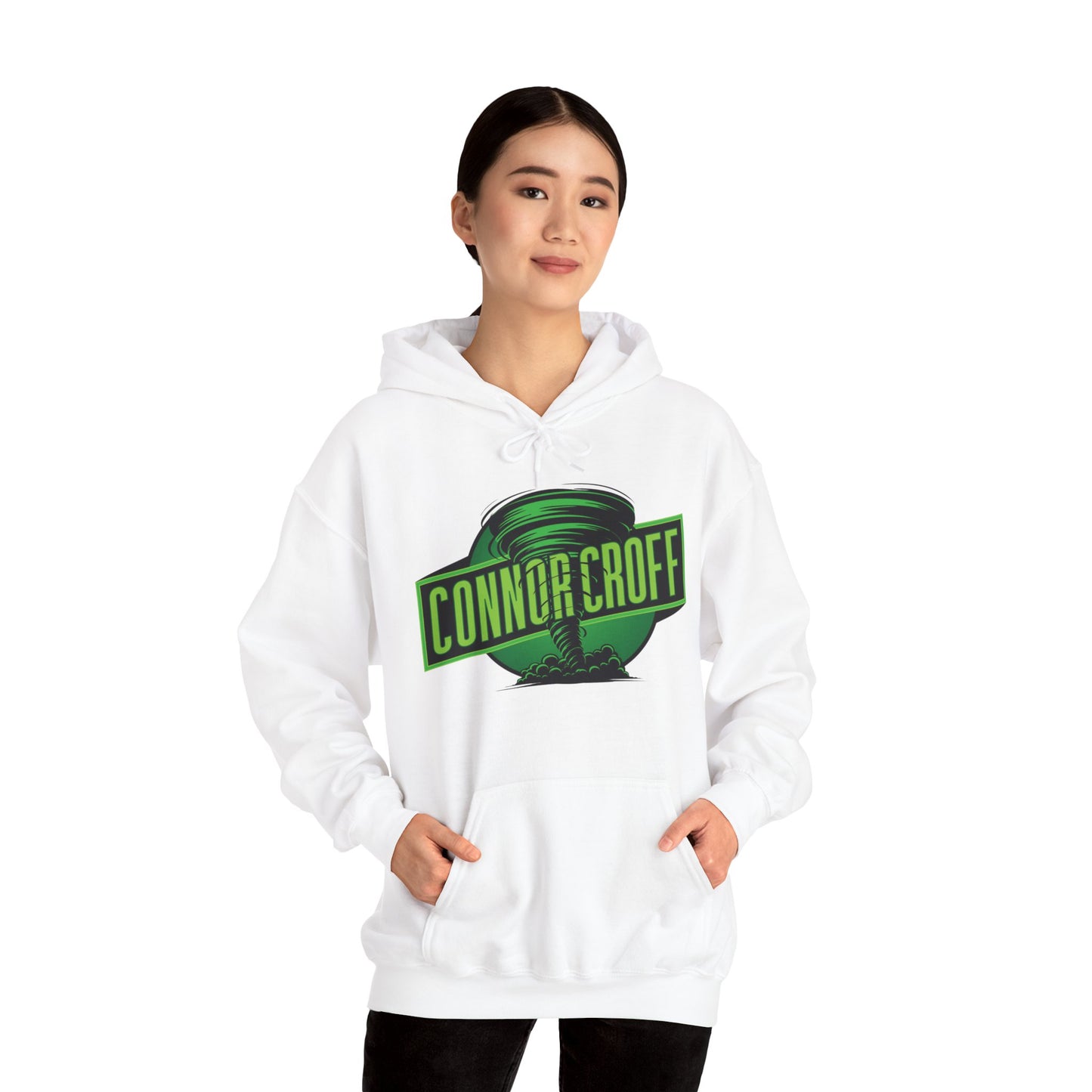 Connor Croff Green Circle Logo Unisex Heavy Blend™ Hooded Sweatshirt