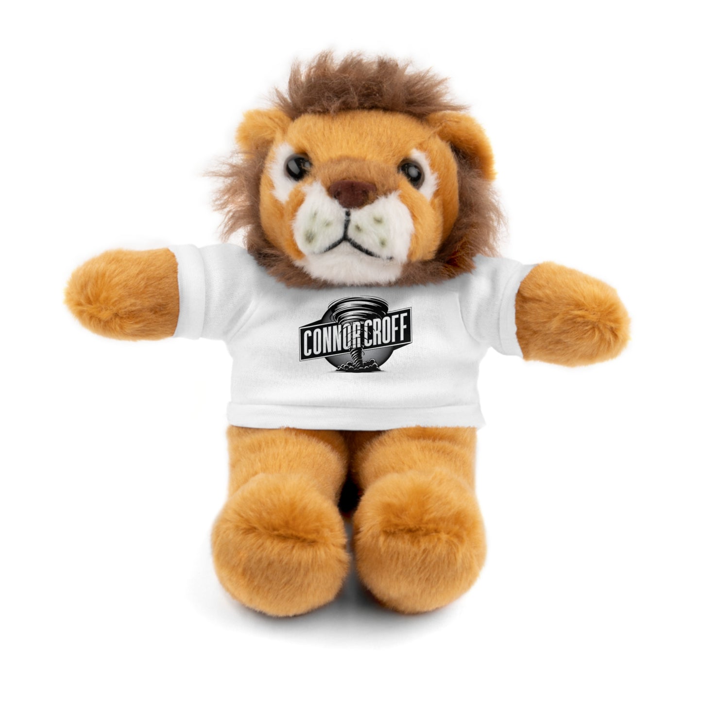 Stuffed Animal Plush LION with Connor Croff Circle Logo Tee