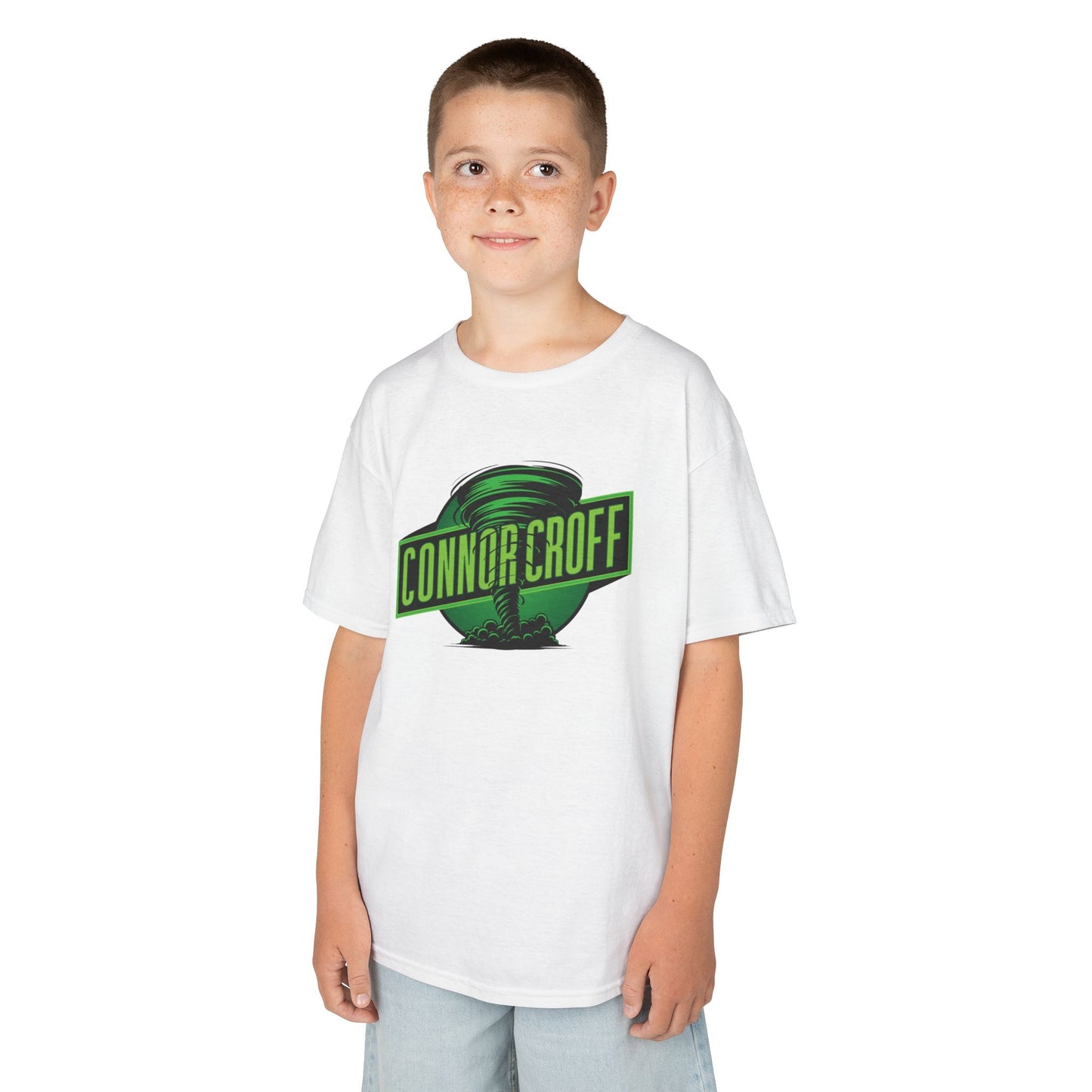 YOUTH (KIDS) Connor Croff Green Circle Logo Heavy Cotton™ Tee