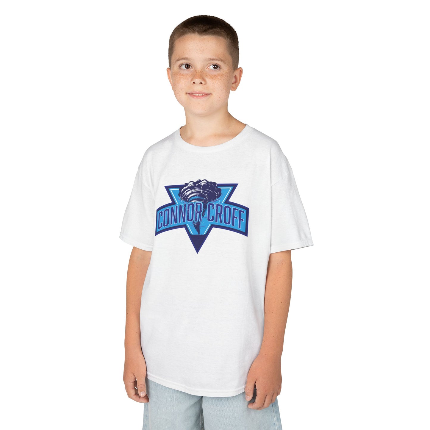 YOUTH (KIDS) Connor Croff Blue Logo Heavy Cotton™ Tee