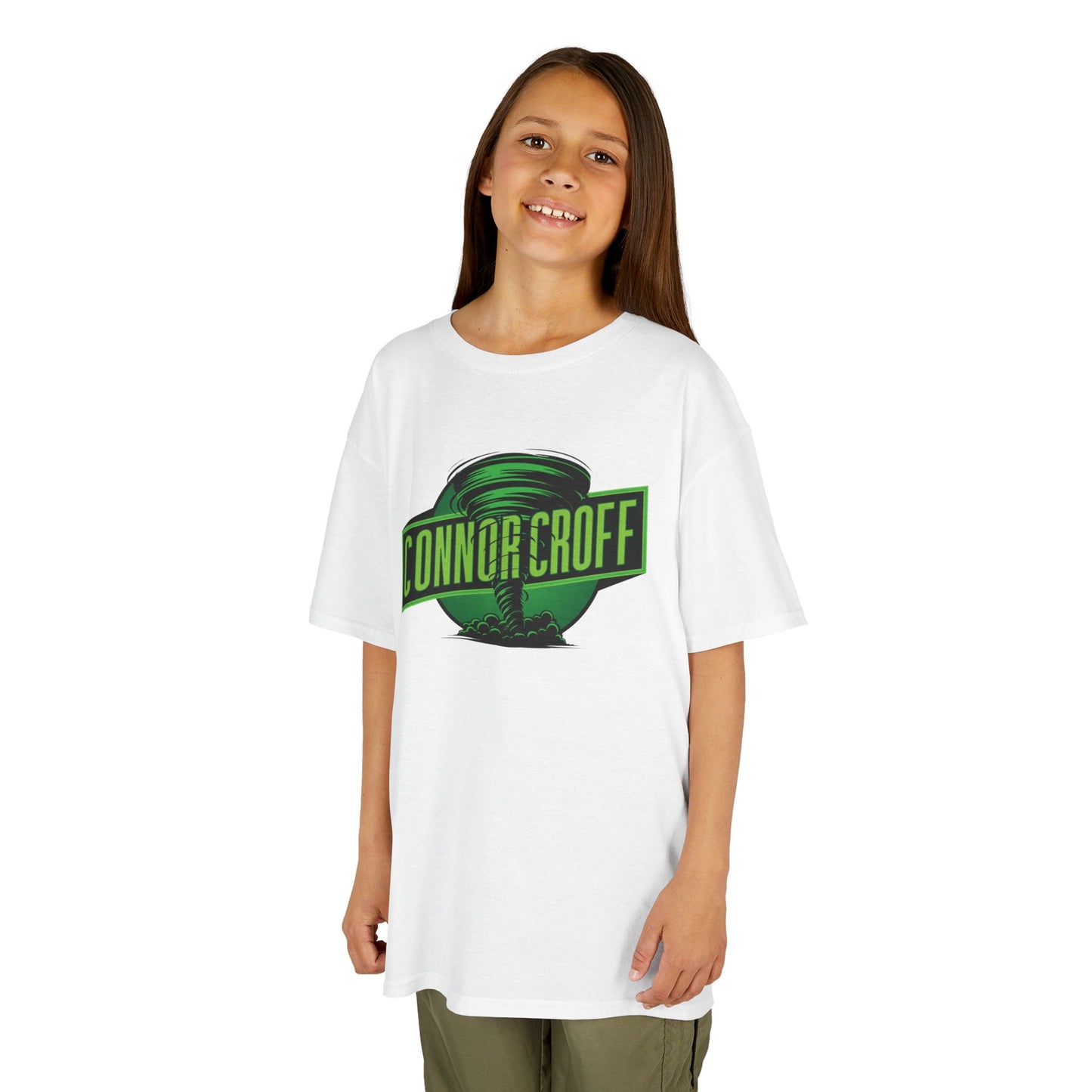 YOUTH (KIDS) Connor Croff Green Circle Logo Heavy Cotton™ Tee