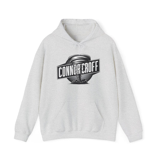 Connor Croff Black White Circle Logo Unisex Heavy Blend™ Hooded Sweatshirt