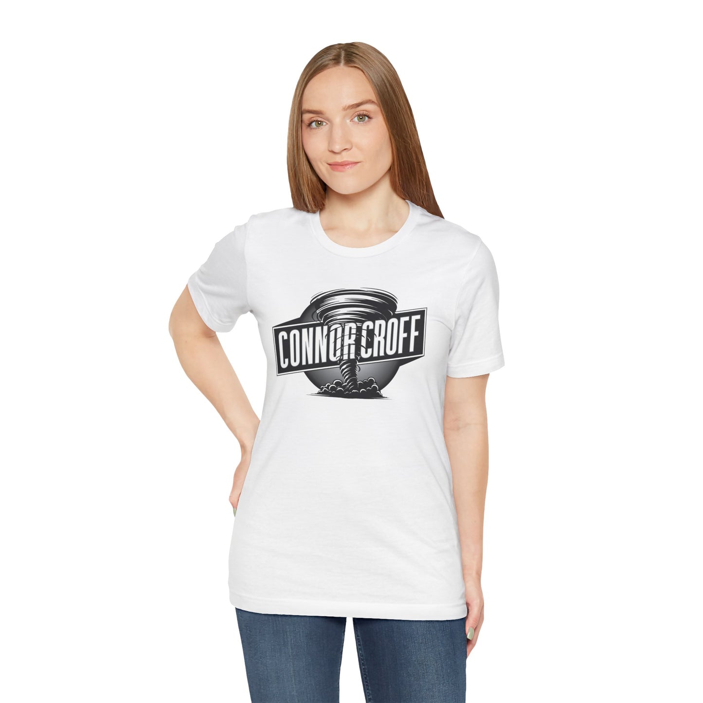 Connor Croff Black White Circle Logo Unisex Jersey Short Sleeve Tee