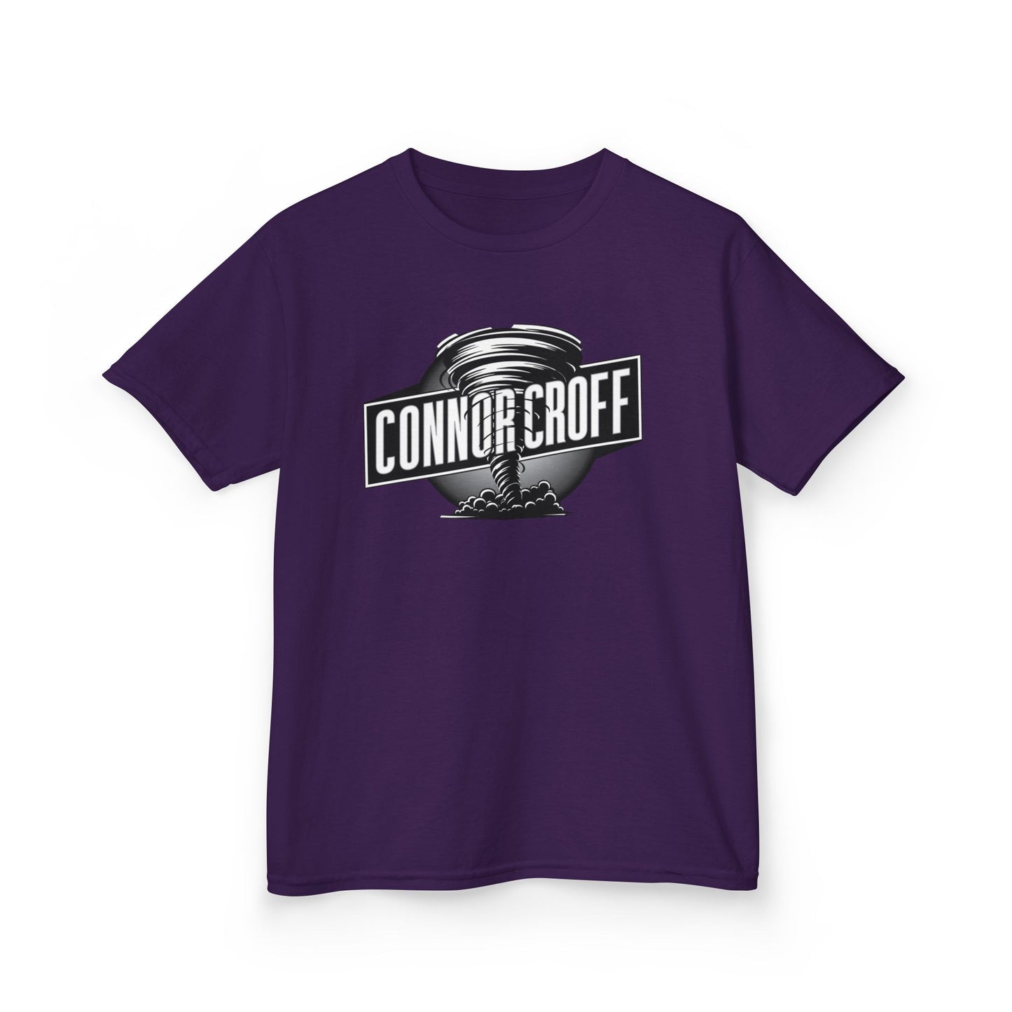 YOUTH (KIDS) Connor Croff Black White Circle Logo Heavy Cotton™ Tee