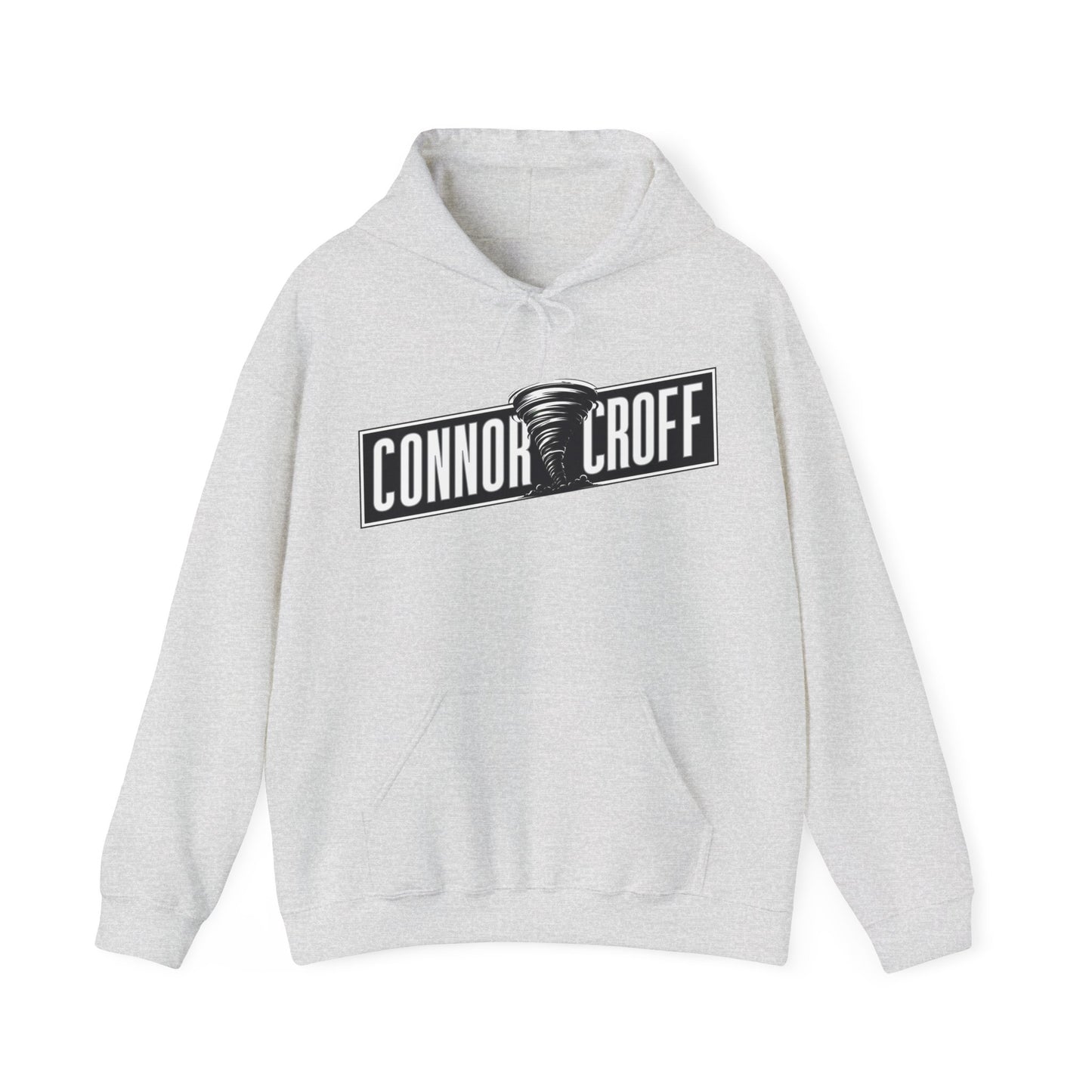 Connor Croff Black White Logo Unisex Heavy Blend™ Hooded Sweatshirt