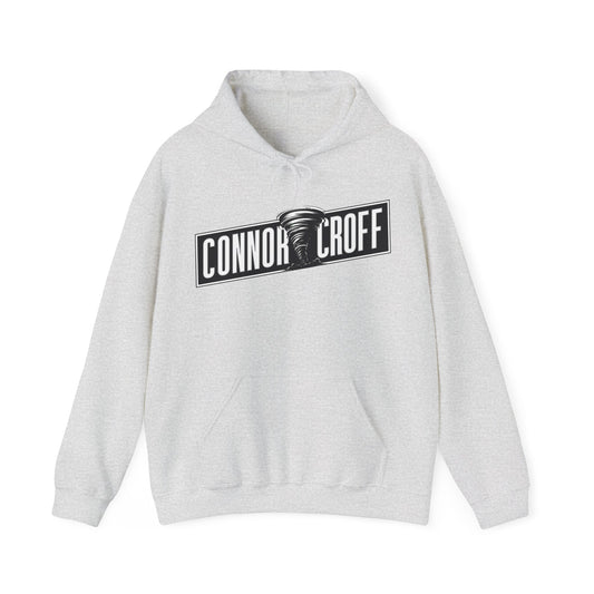 Connor Croff Black White Logo Unisex Heavy Blend™ Hooded Sweatshirt