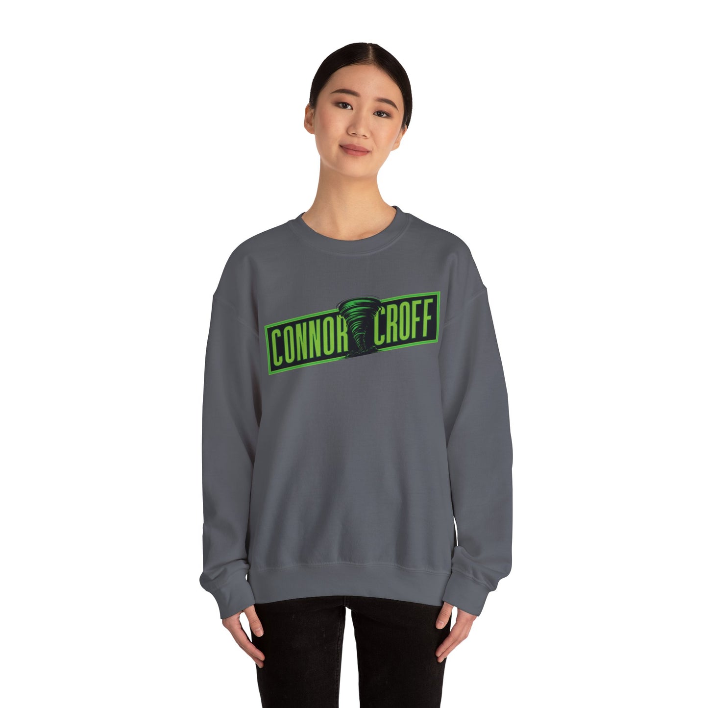 Connor Croff Green Logo Unisex Heavy Blend™ Crewneck Sweatshirt