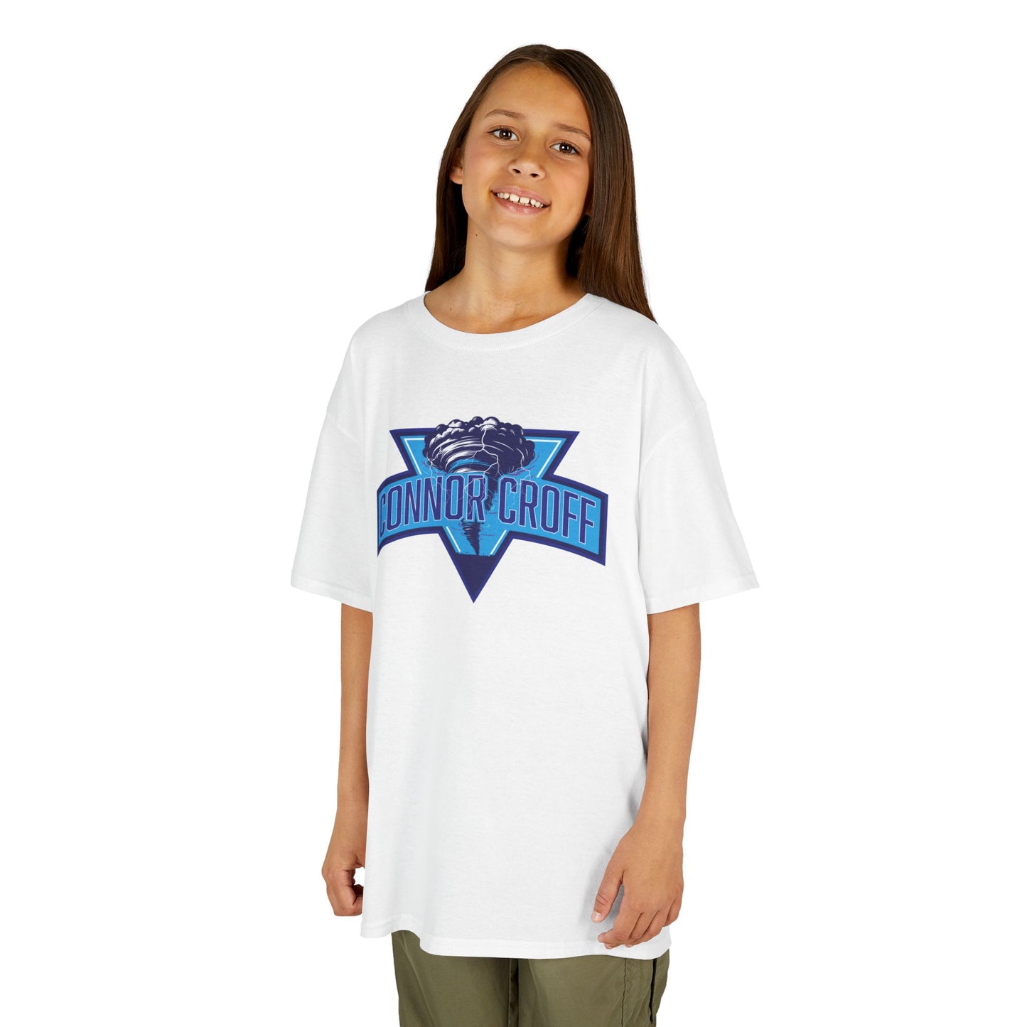 YOUTH (KIDS) Connor Croff Blue Logo Heavy Cotton™ Tee