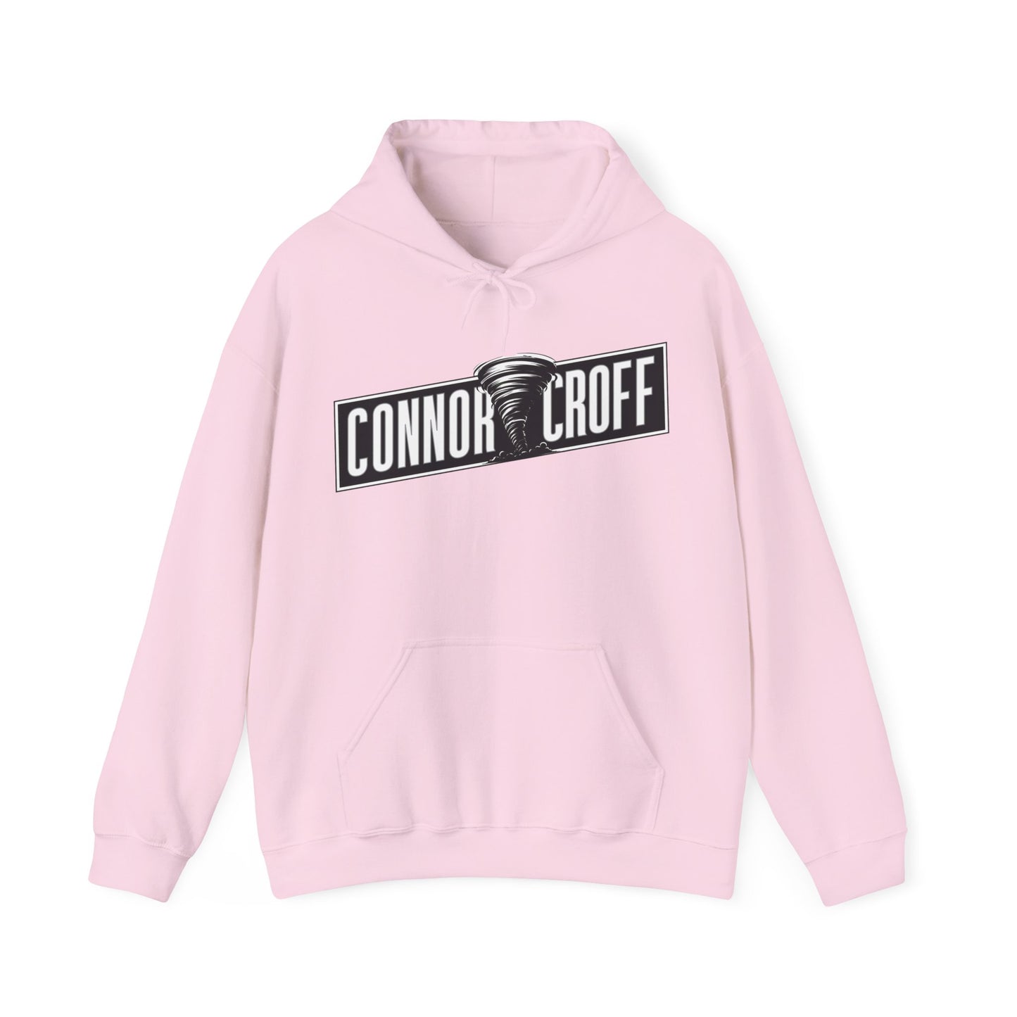 Connor Croff Black White Logo Unisex Heavy Blend™ Hooded Sweatshirt