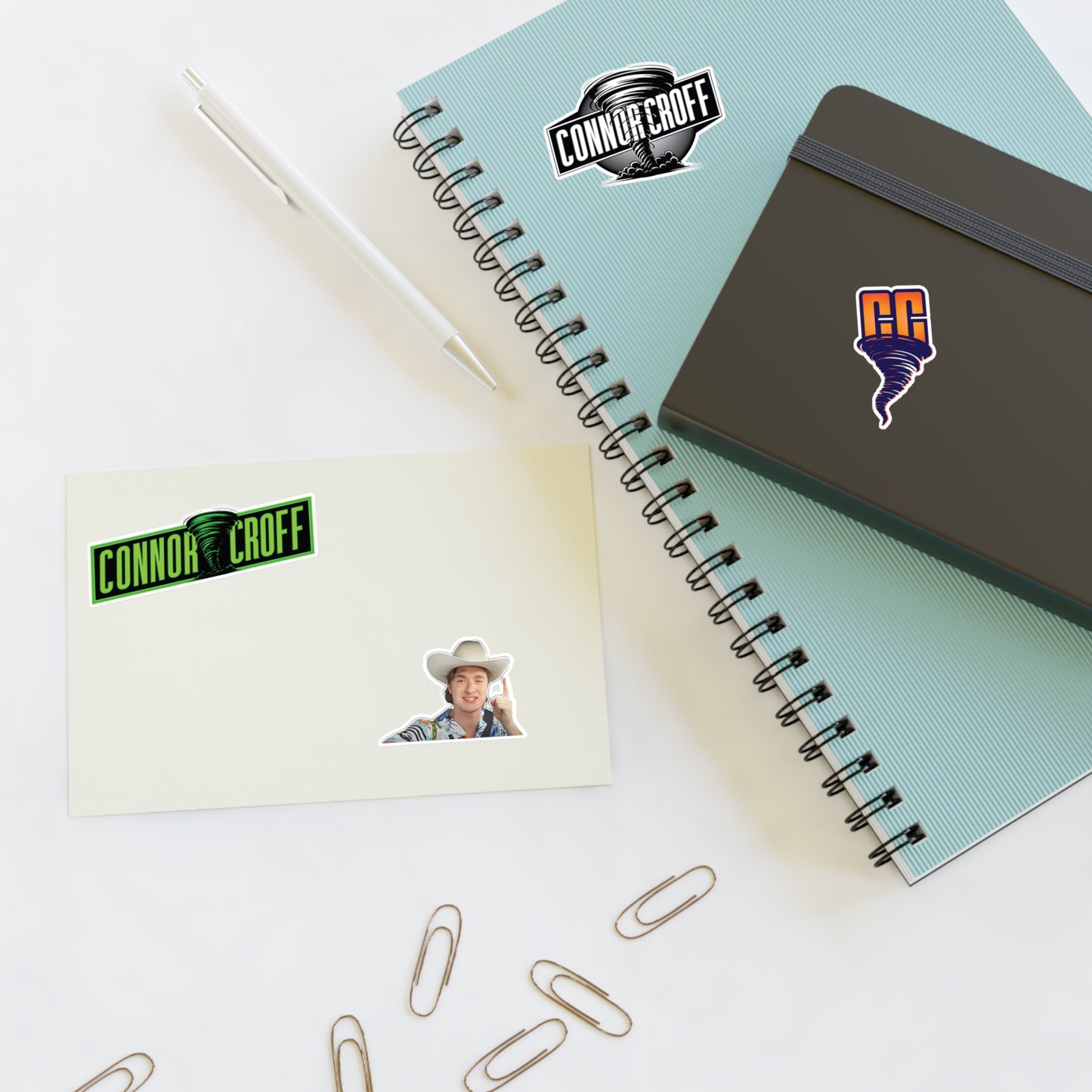 Connor Croff Logo & Picture Sticker Sheet