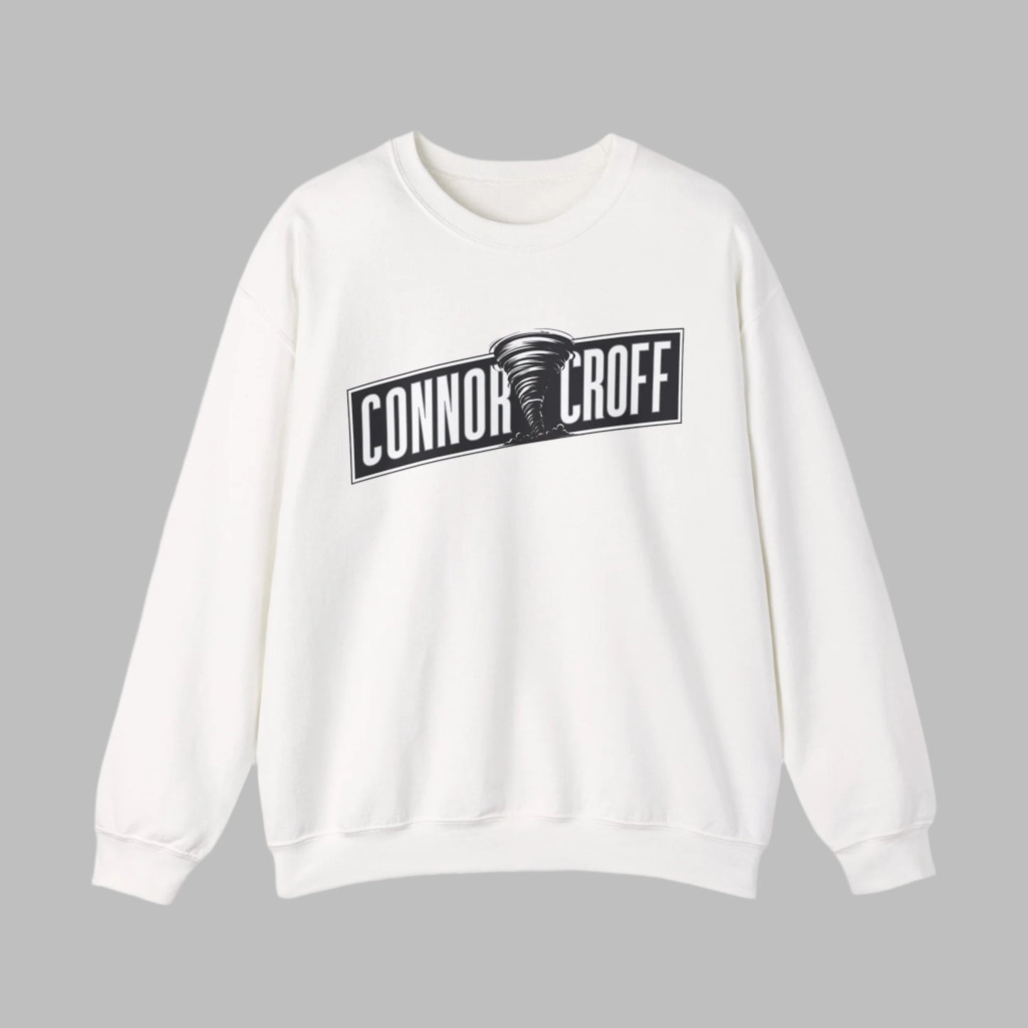 Connor Croff Black White Logo Unisex Heavy Blend™ Crewneck Sweatshirt