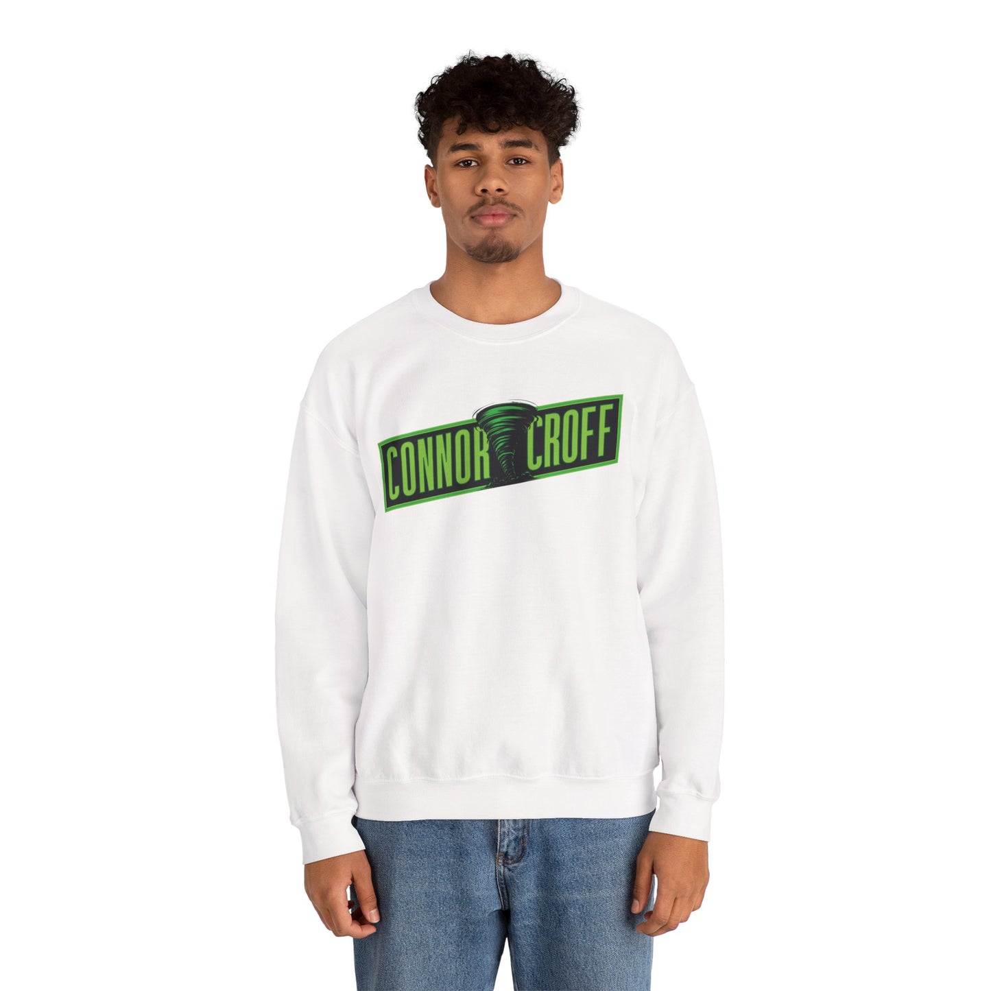 Connor Croff Green Logo Unisex Heavy Blend™ Crewneck Sweatshirt