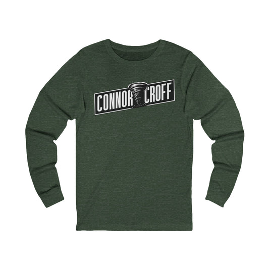 Connor Croff Black White Logo Unisex Jersey Long Sleeve Tee