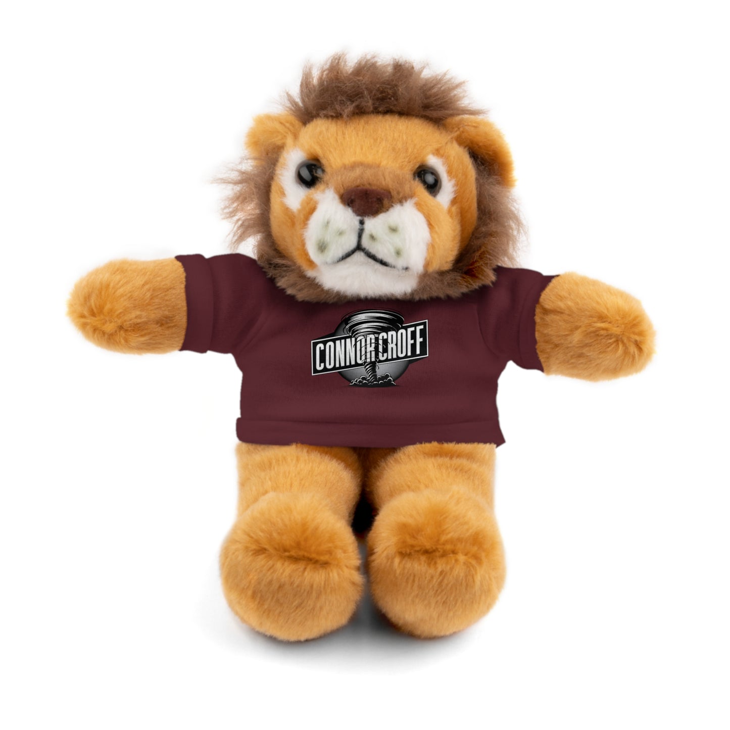 Stuffed Animal Plush LION with Connor Croff Circle Logo Tee