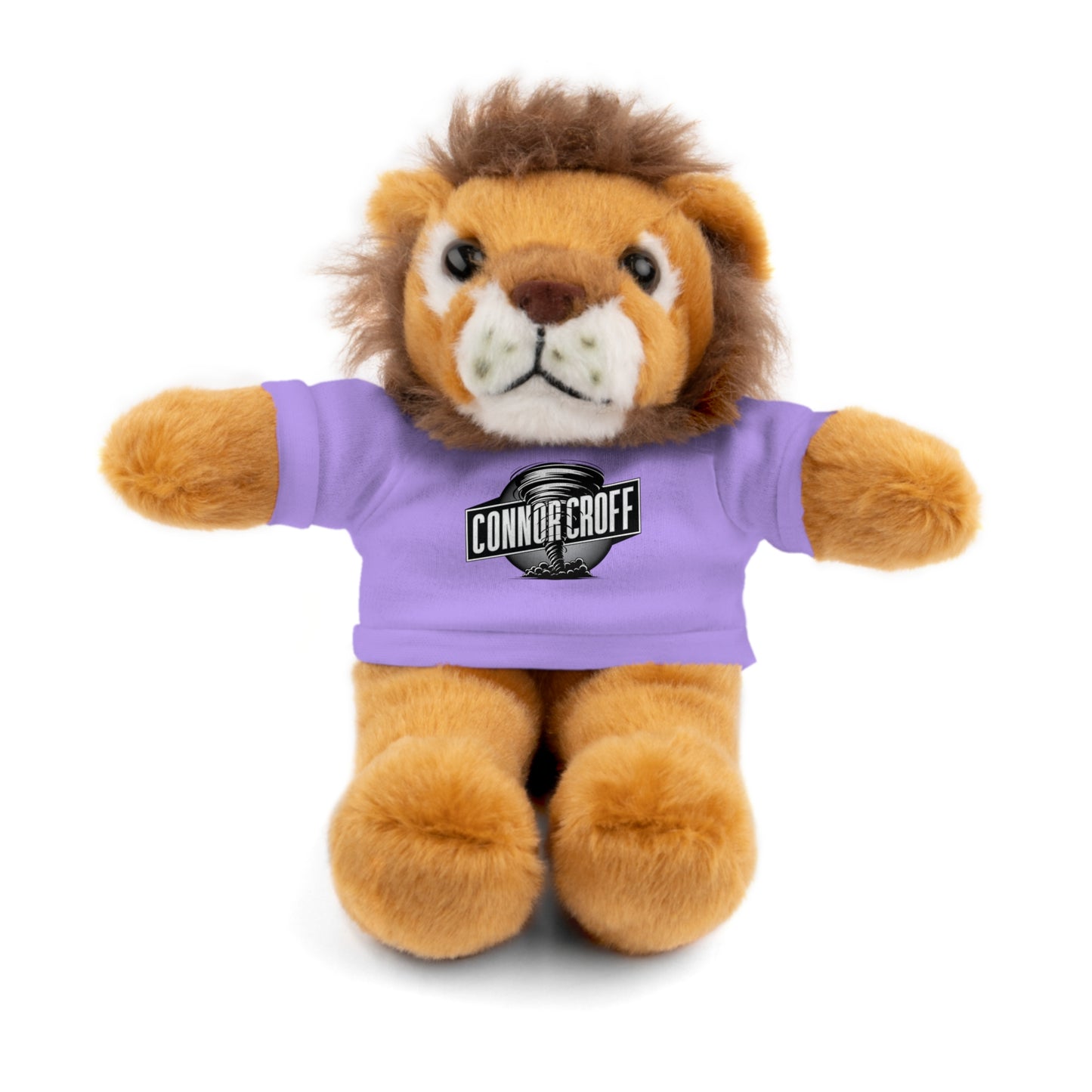 Stuffed Animal Plush LION with Connor Croff Circle Logo Tee