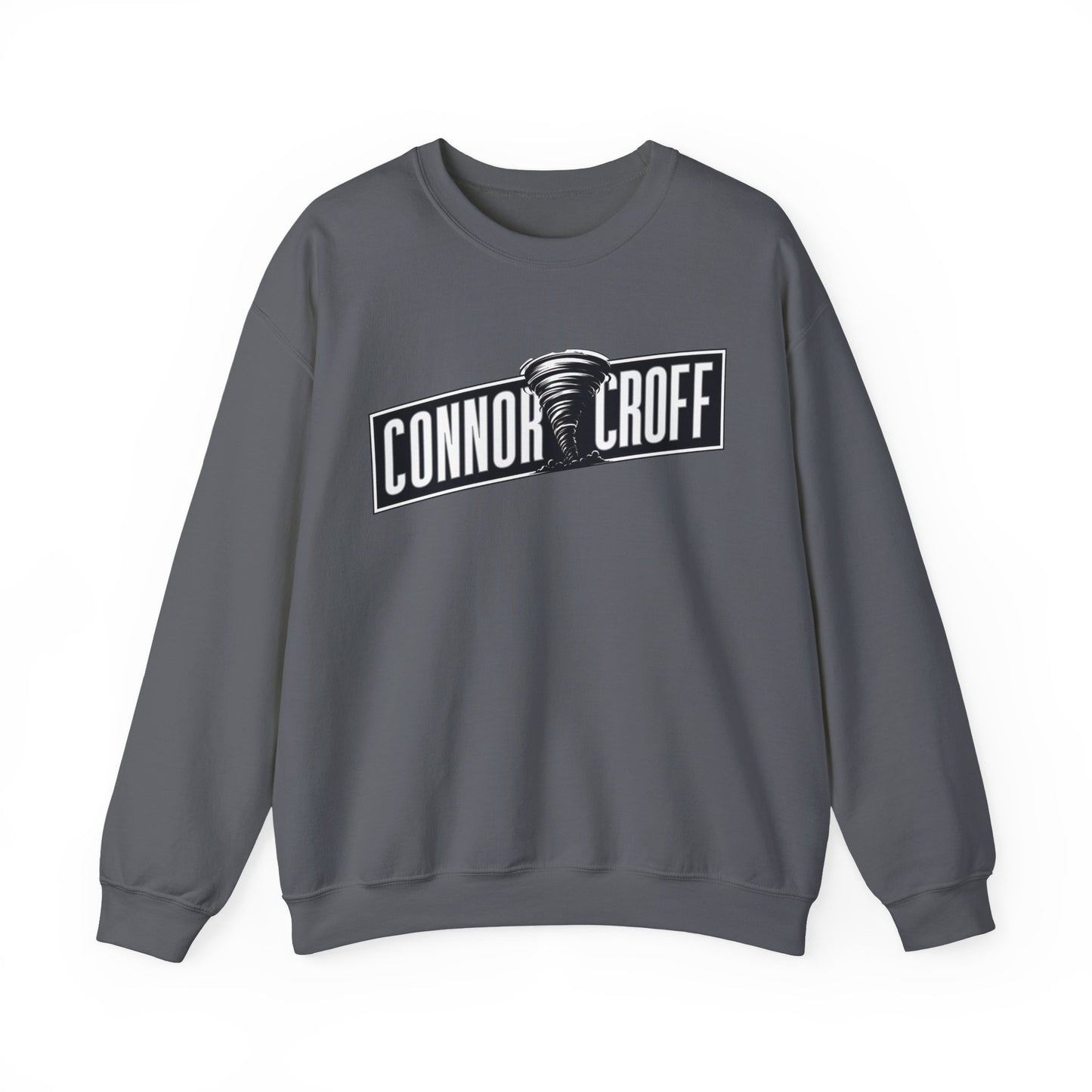 Connor Croff Black White Logo Unisex Heavy Blend™ Crewneck Sweatshirt