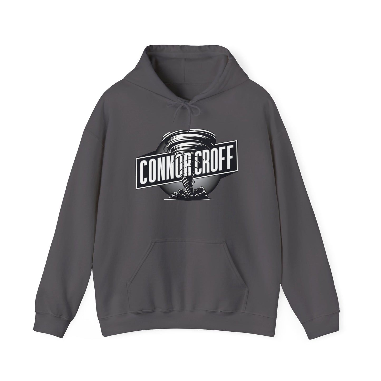 Connor Croff Black White Circle Logo Unisex Heavy Blend™ Hooded Sweatshirt