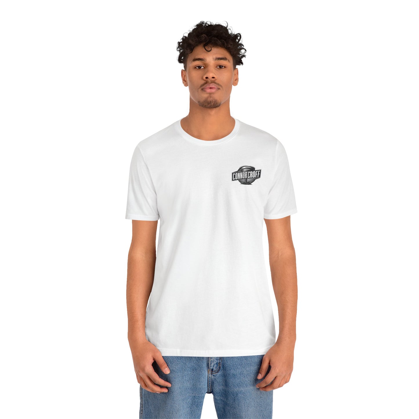 Connor Croff Small Black White Logo Unisex Jersey Short Sleeve Tee