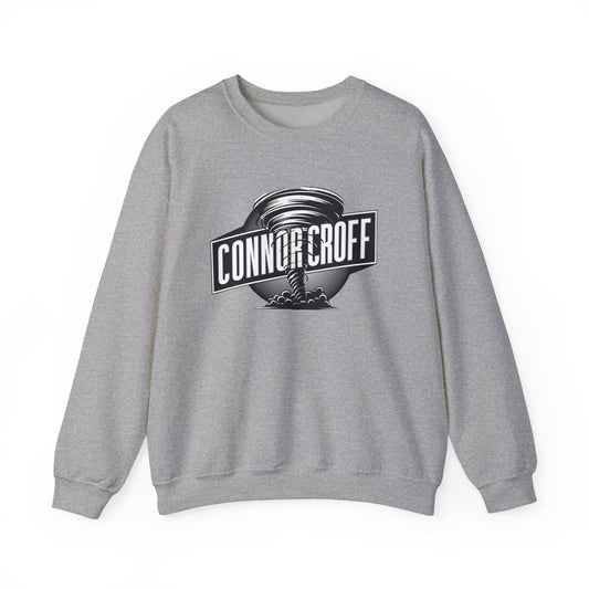 Connor Croff Black White Circle Logo Unisex Heavy Blend™ Crewneck Sweatshirt