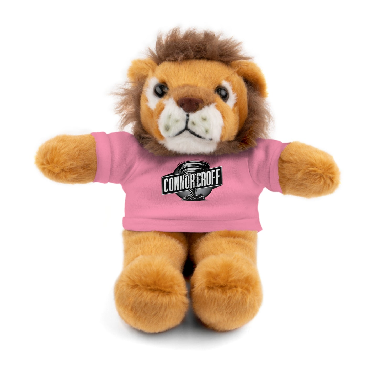 Stuffed Animal Plush LION with Connor Croff Circle Logo Tee