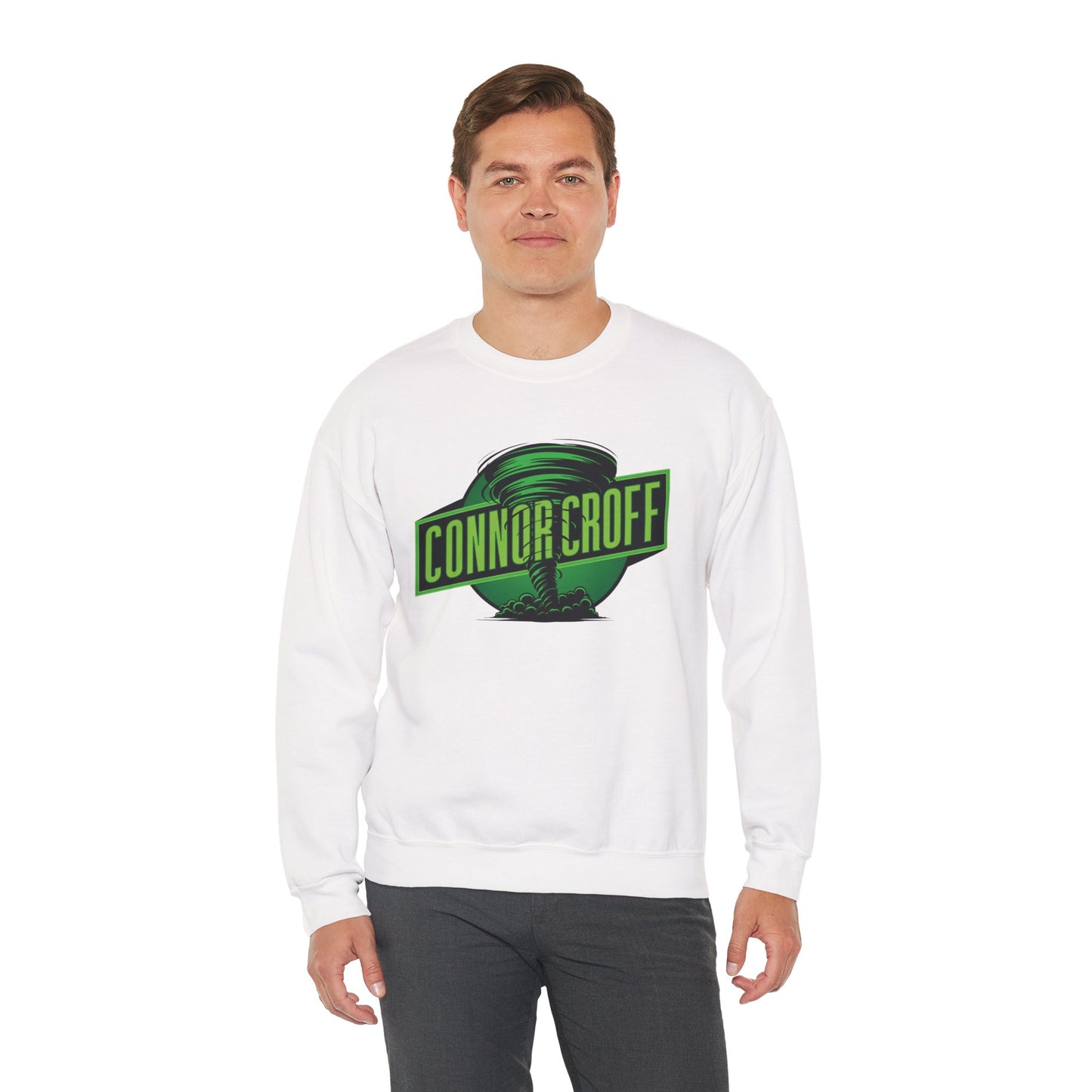 Connor Croff Green Circle Logo Unisex Heavy Blend™ Crewneck Sweatshirt