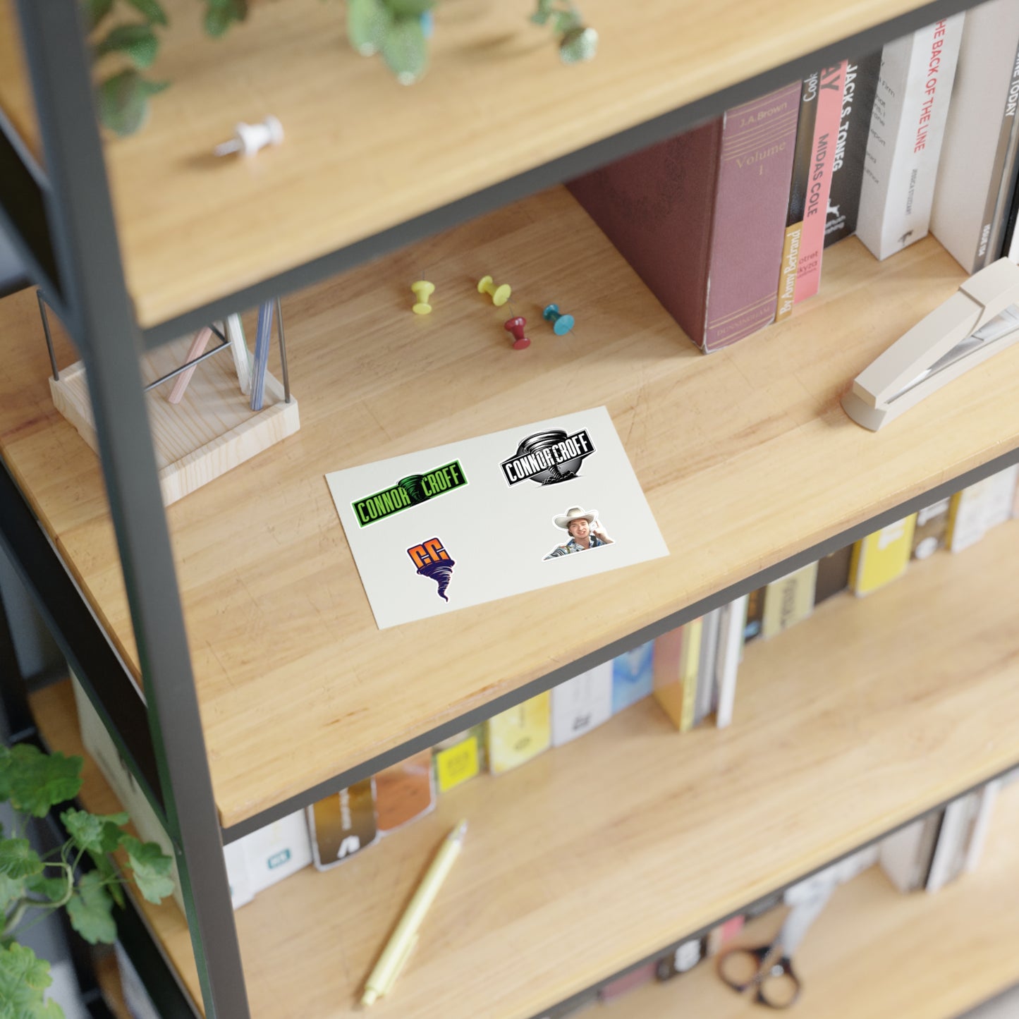 Connor Croff Logo & Picture Sticker Sheet