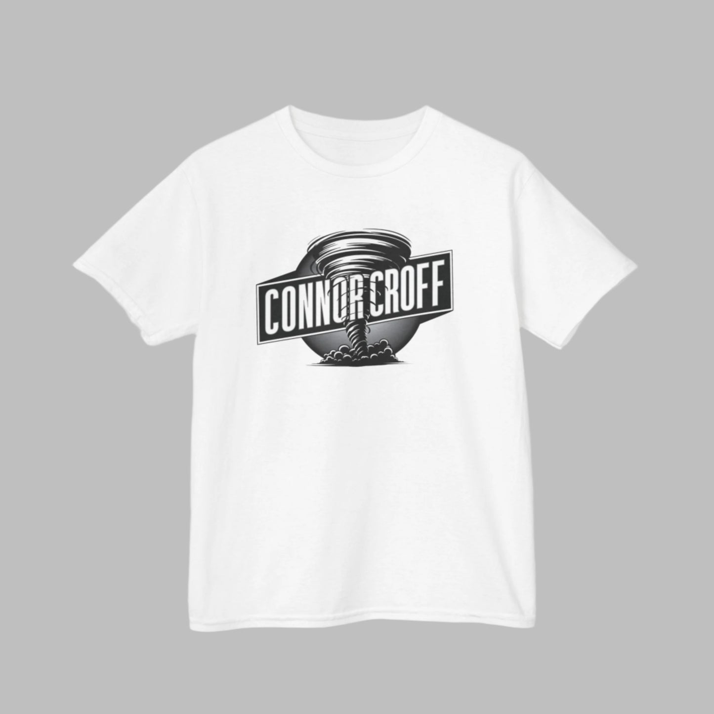 YOUTH (KIDS) Connor Croff Black White Circle Logo Heavy Cotton™ Tee