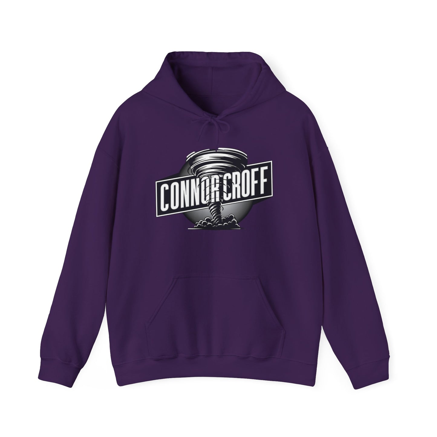 Connor Croff Black White Circle Logo Unisex Heavy Blend™ Hooded Sweatshirt