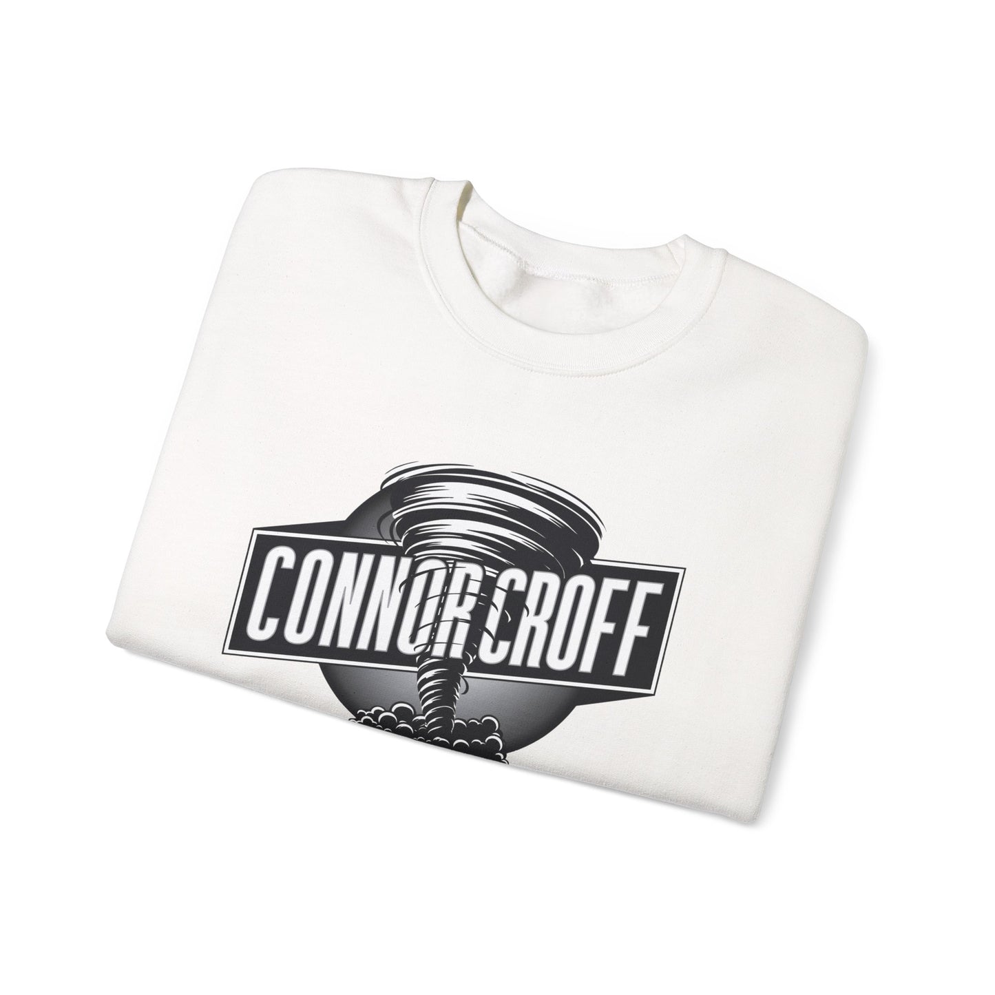 Connor Croff Black White Circle Logo Unisex Heavy Blend™ Crewneck Sweatshirt