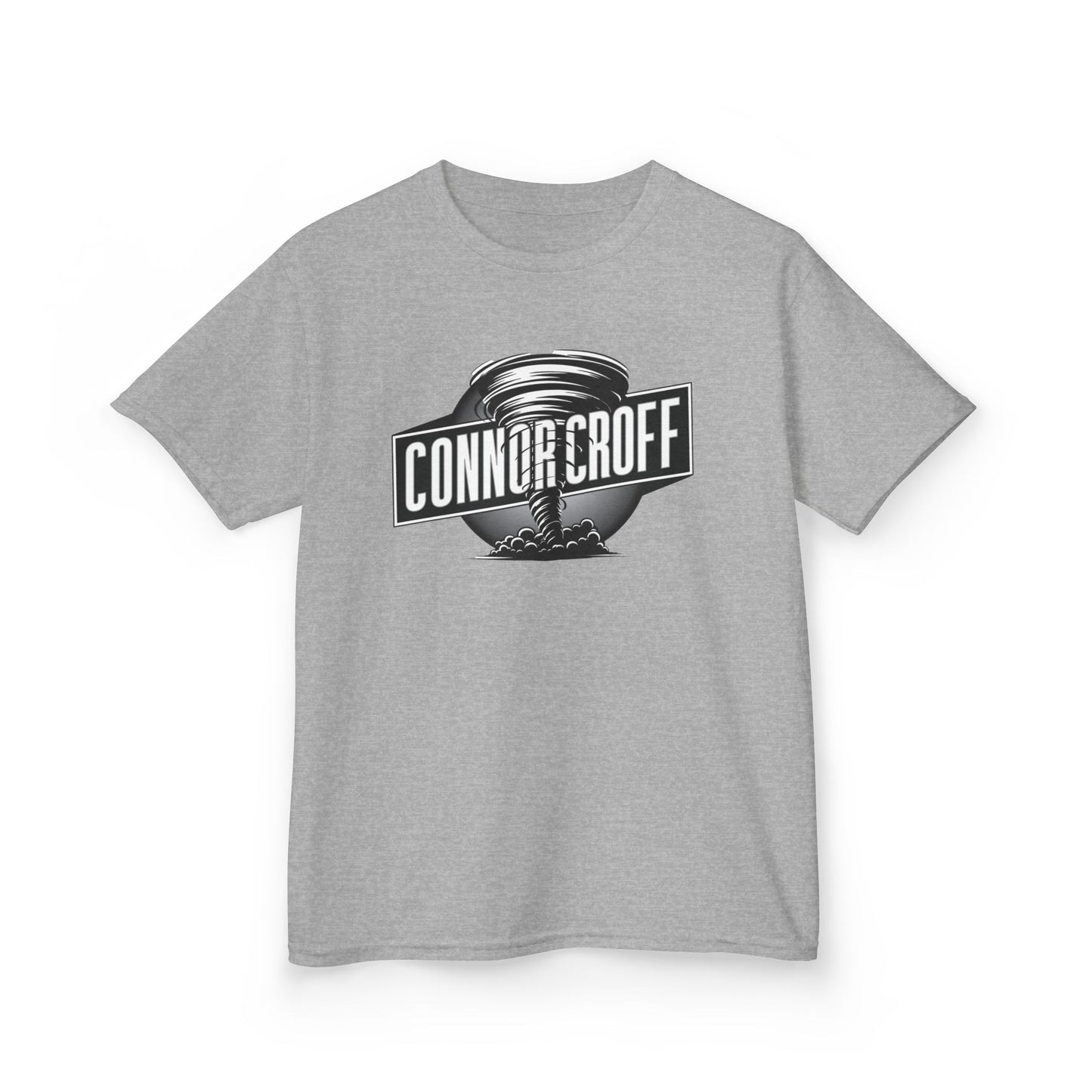 YOUTH (KIDS) Connor Croff Black White Circle Logo Heavy Cotton™ Tee