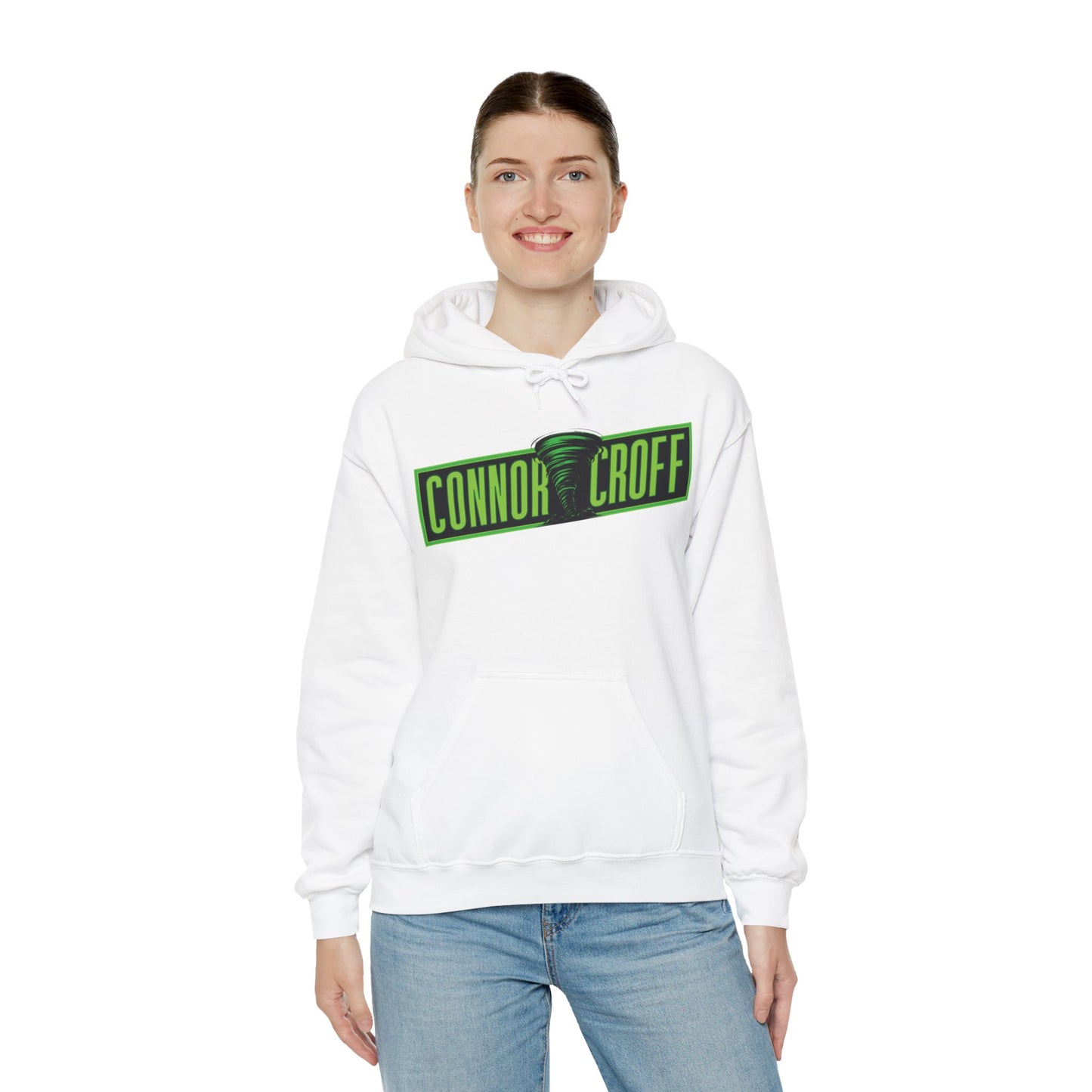 Connor Croff Green Logo Unisex Heavy Blend™ Hooded Sweatshirt