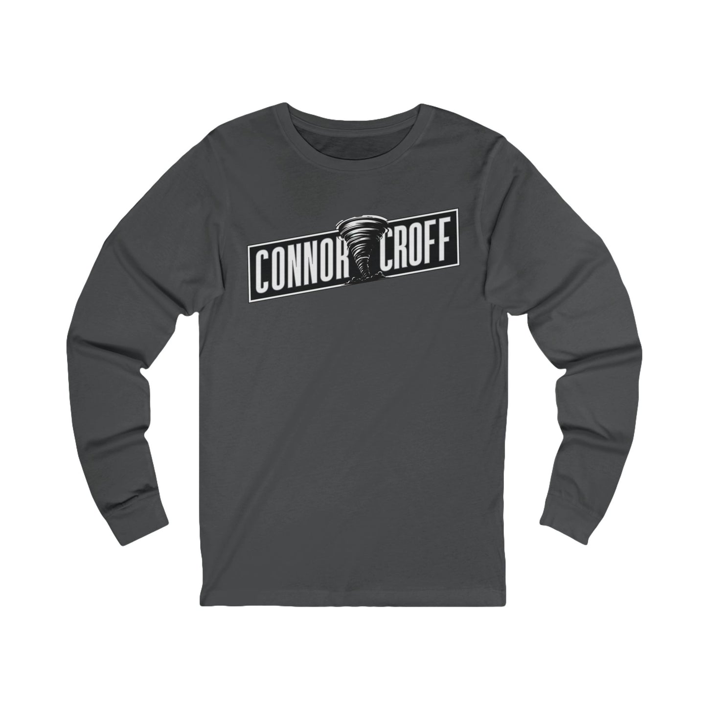 Connor Croff Black White Logo Unisex Jersey Long Sleeve Tee