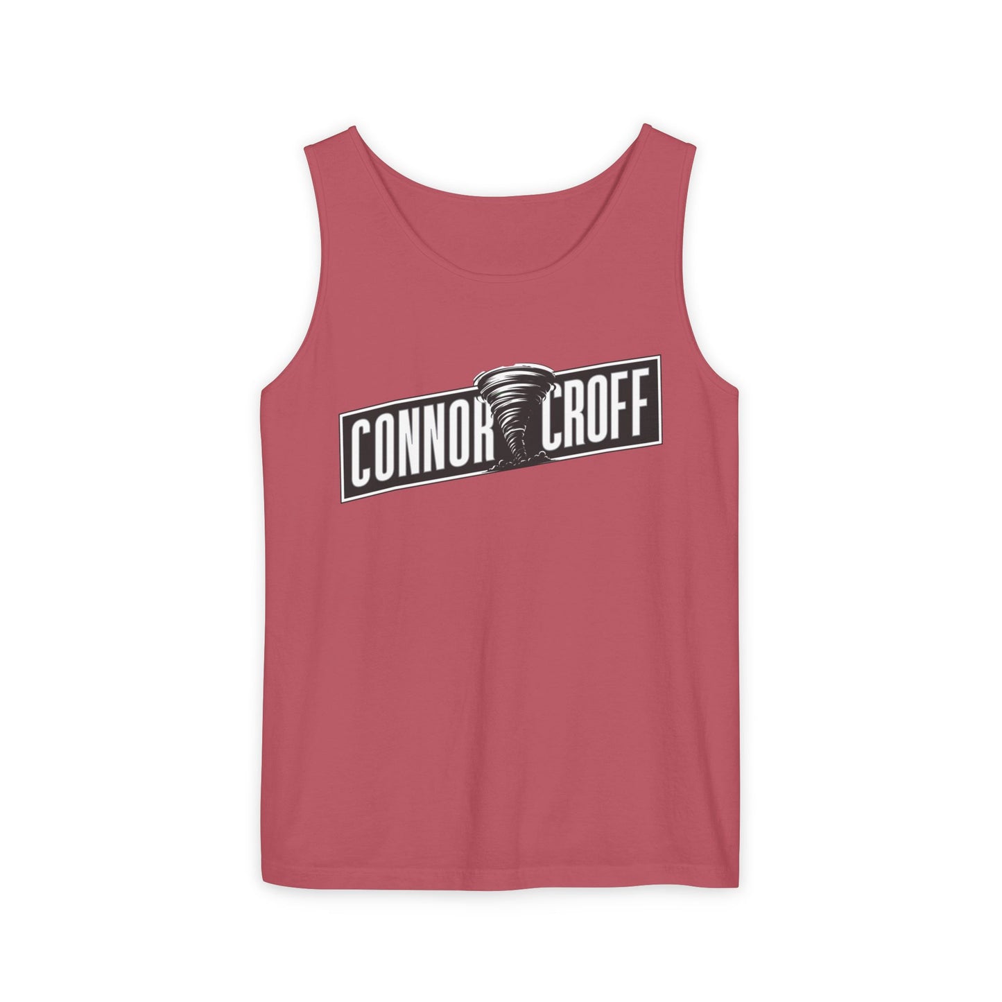 Connor Croff Black White Logo Unisex Garment-Dyed Tank Top