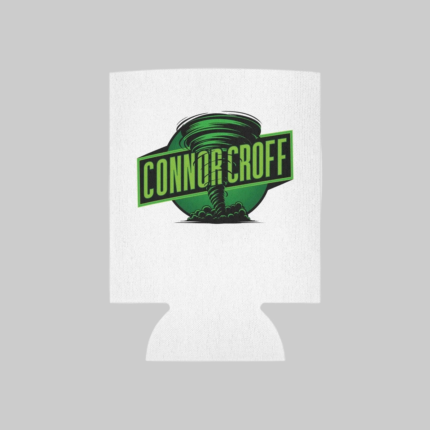 Connor Croff Tornado Green Logo Can Cooler Sleeve for Regular Cans