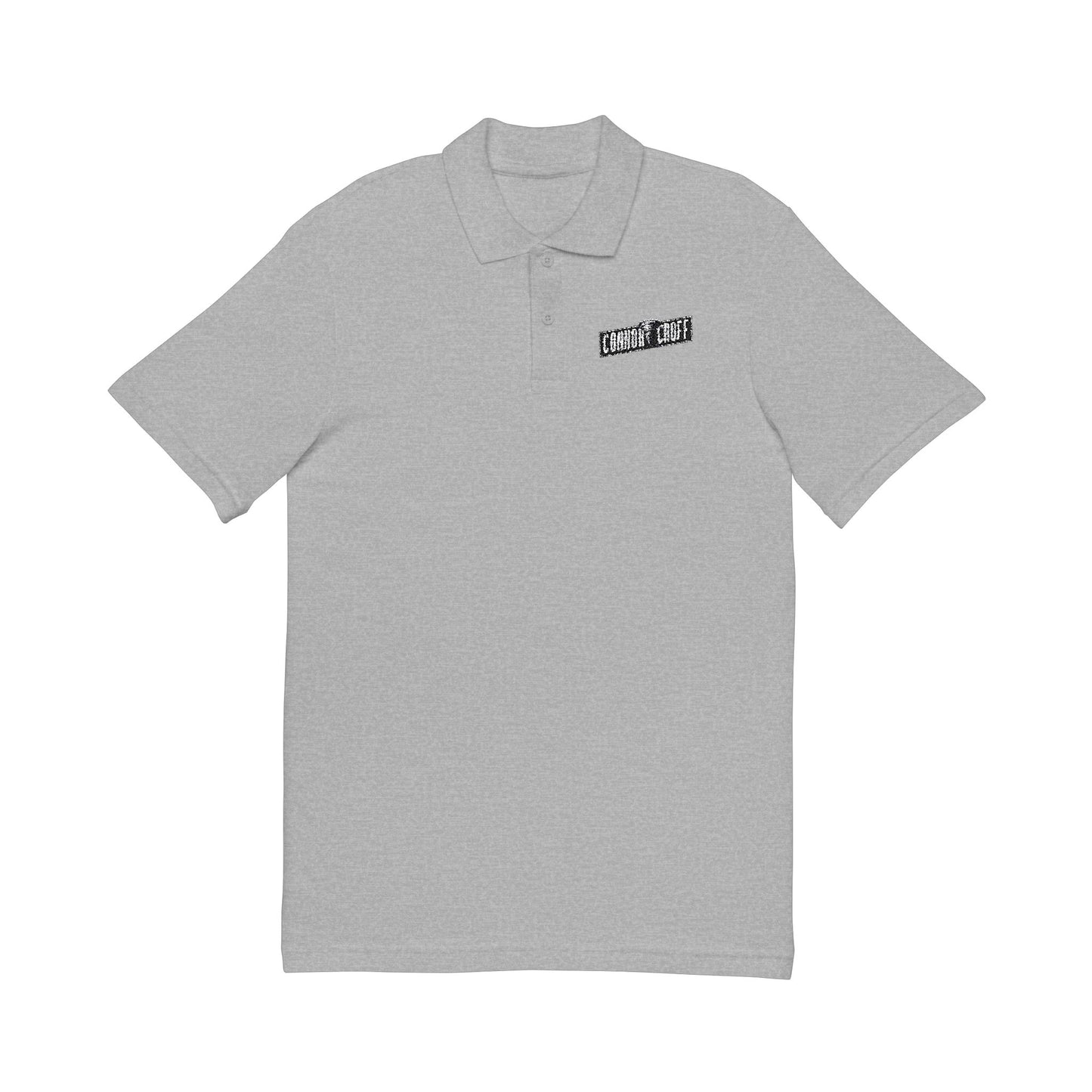 Connor Croff Black White Logo Unisex Polo Shirt Embroider Logo