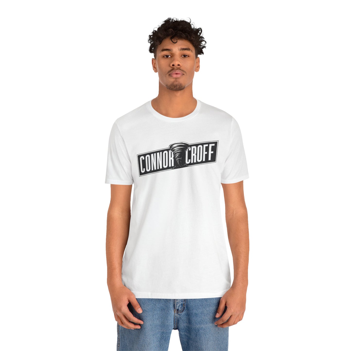 Connor Croff Black White Logo Unisex Jersey Short Sleeve Tee