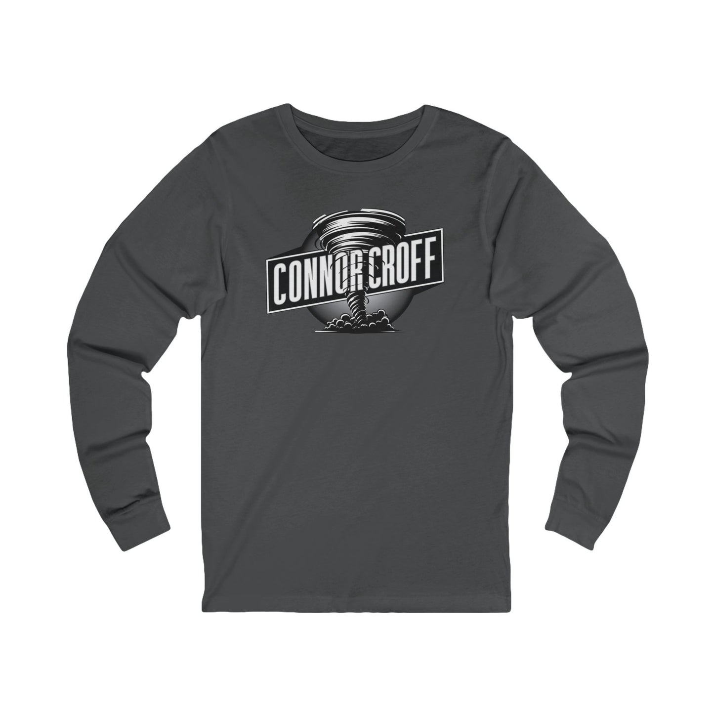 Connor Croff Black White Circle Logo Unisex Jersey Long Sleeve Tee