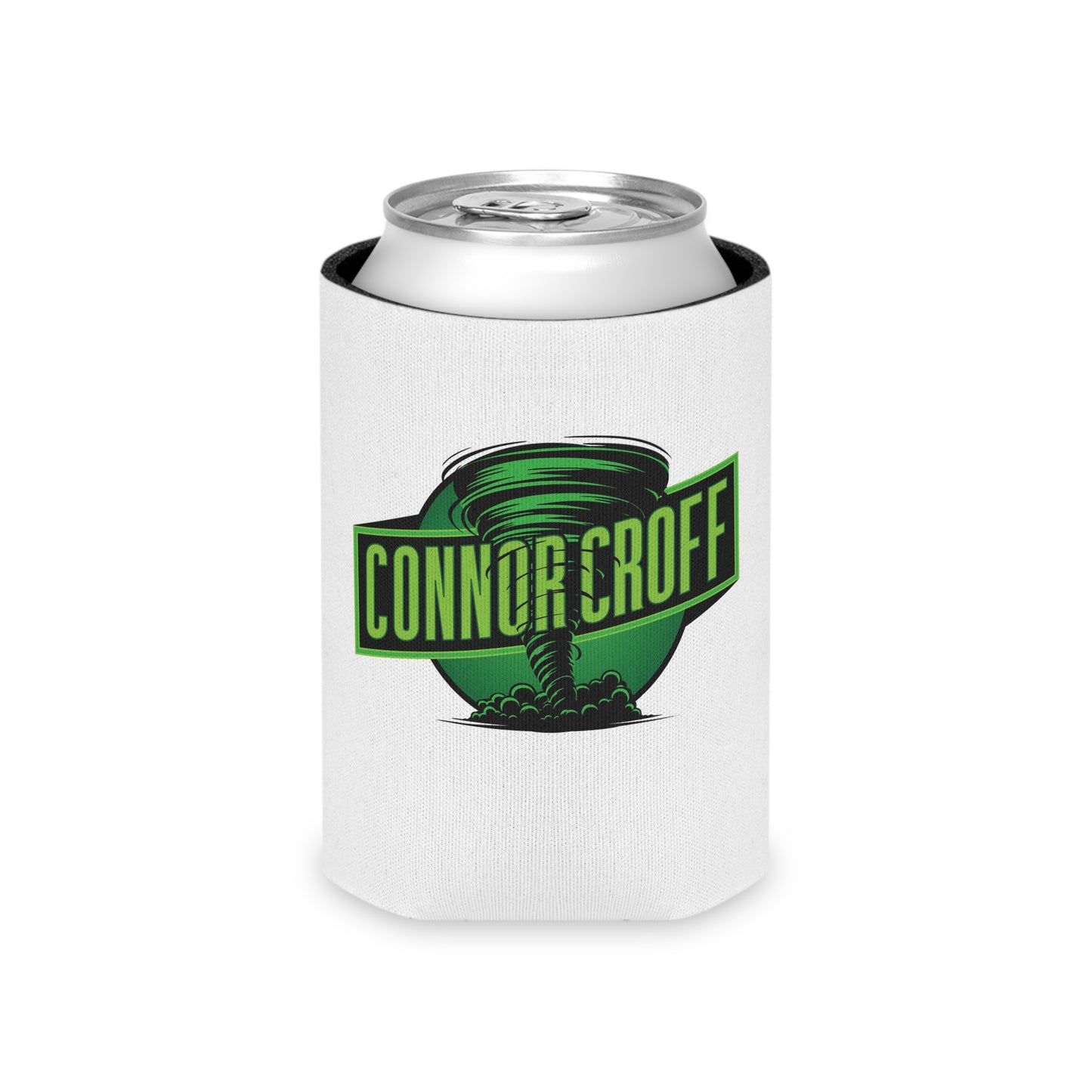 Connor Croff Tornado Green Logo Can Cooler Sleeve for Regular Cans