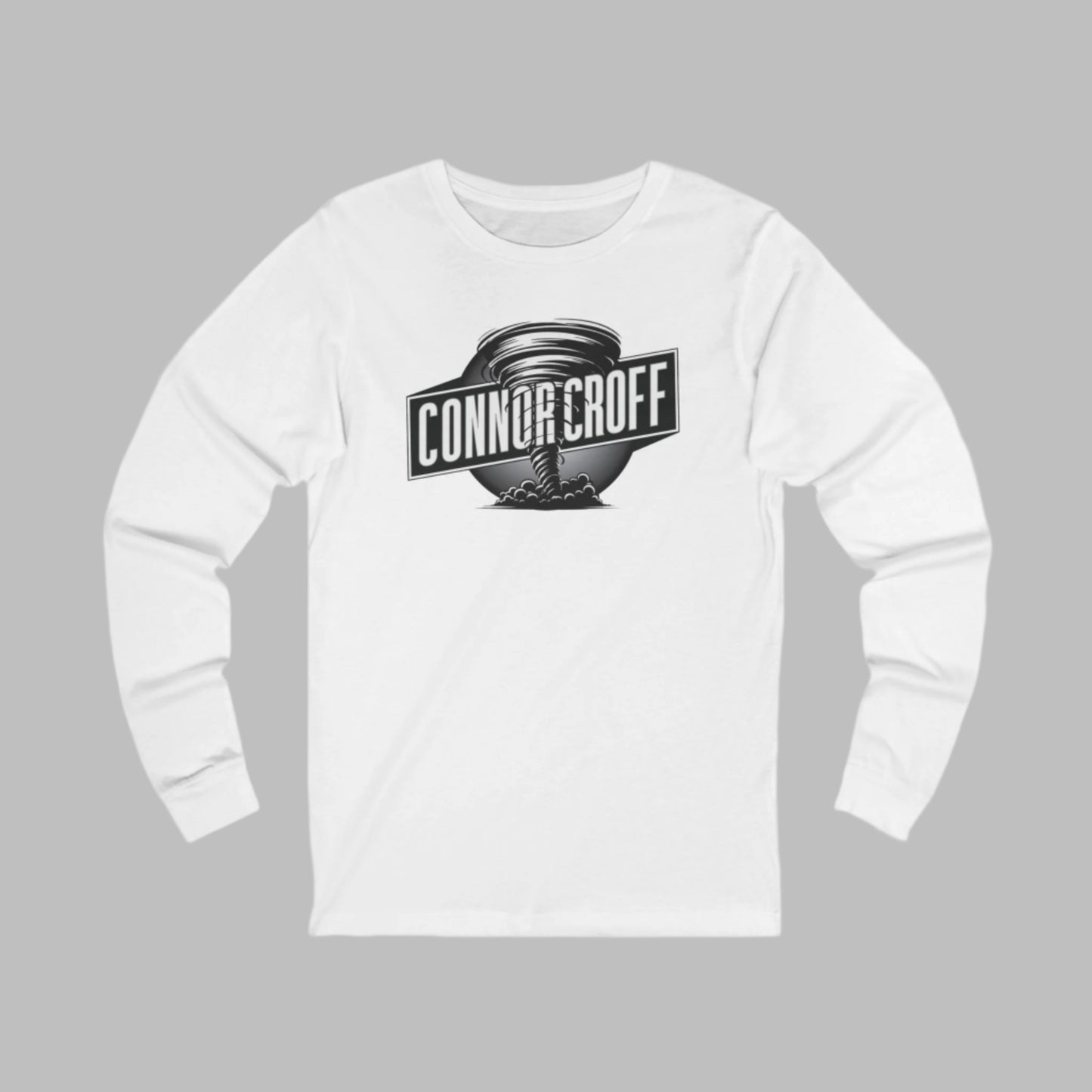 Connor Croff Black White Circle Logo Unisex Jersey Long Sleeve Tee