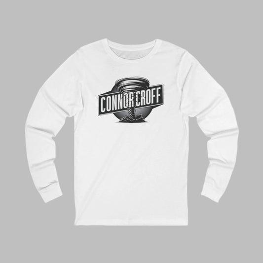 Connor Croff Black White Circle Logo Unisex Jersey Long Sleeve Tee