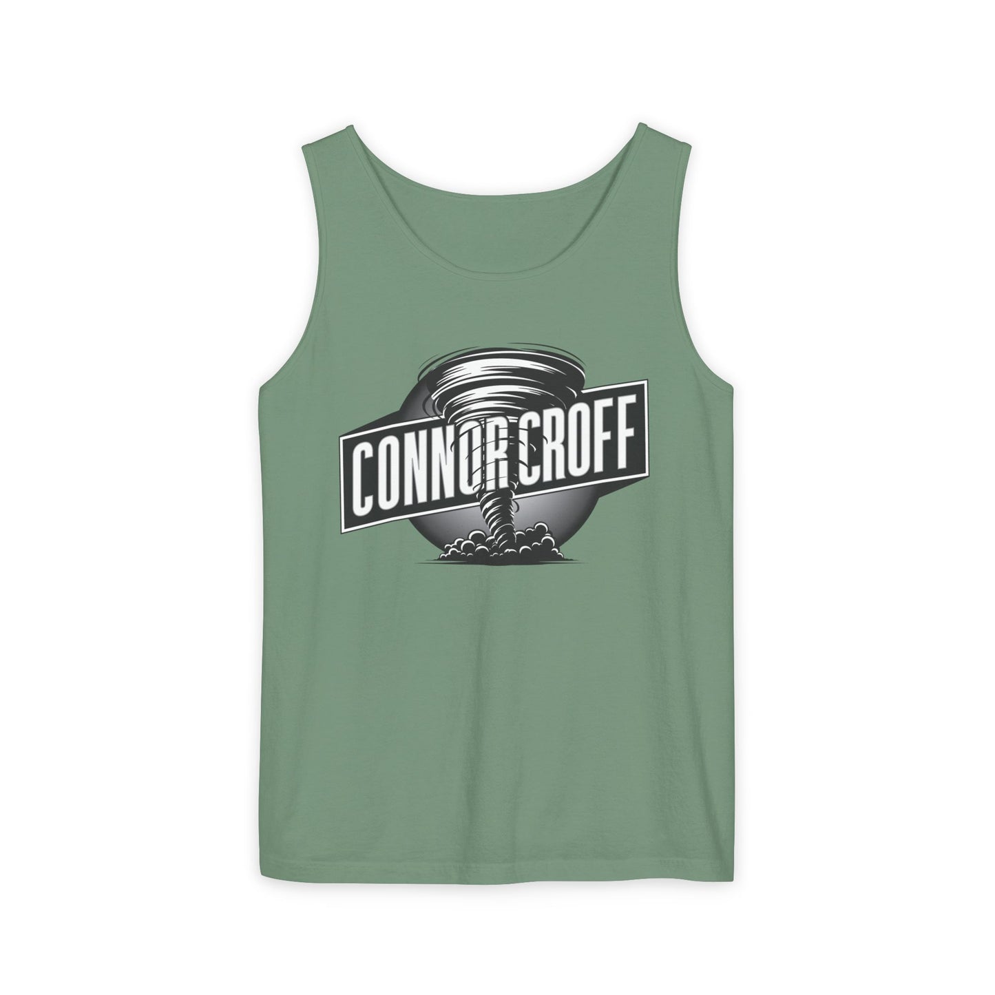 Connor Croff Black White Circle Logo Unisex Garment-Dyed Tank Top