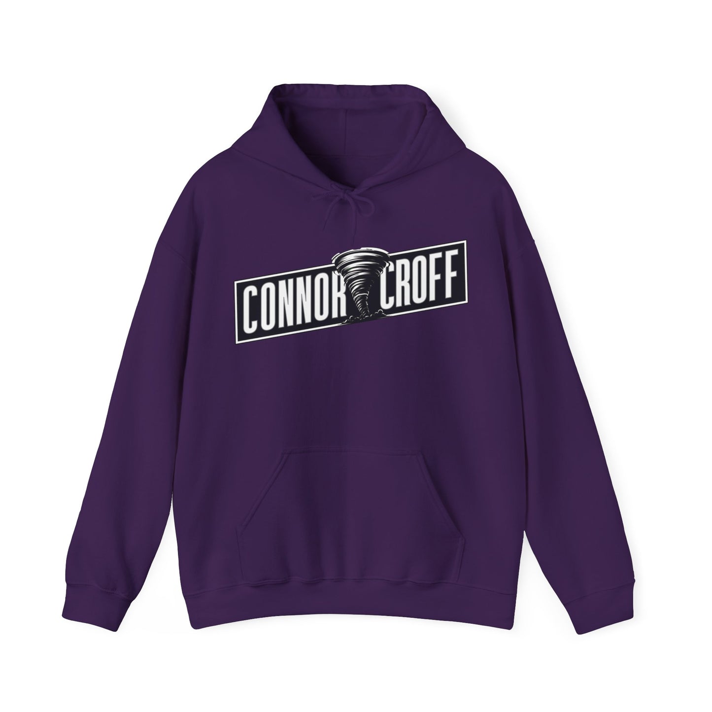 Connor Croff Black White Logo Unisex Heavy Blend™ Hooded Sweatshirt